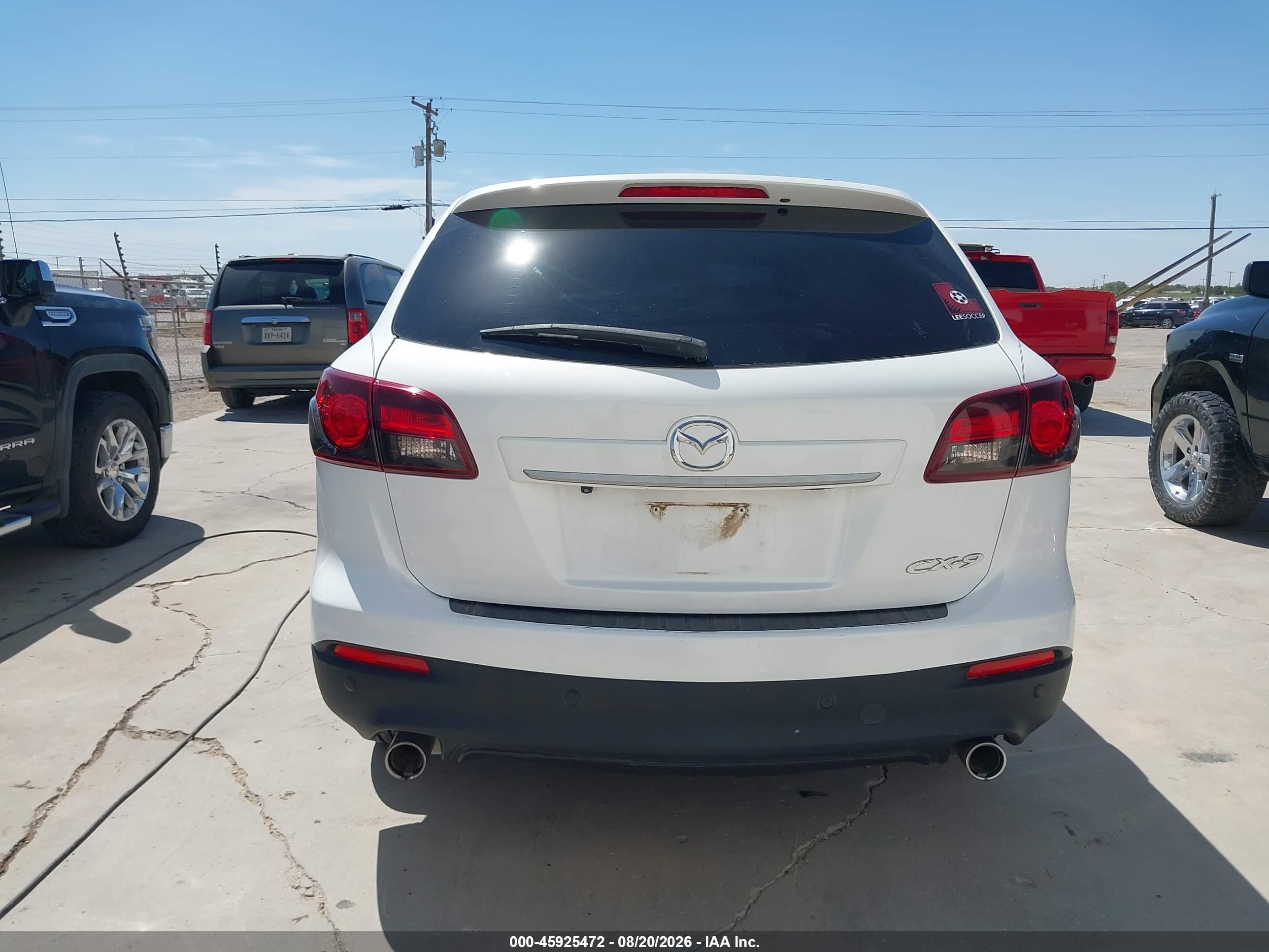 2015 Mazda Cx-9 Grand Touring White vin: JM3TB2DA9F0456178