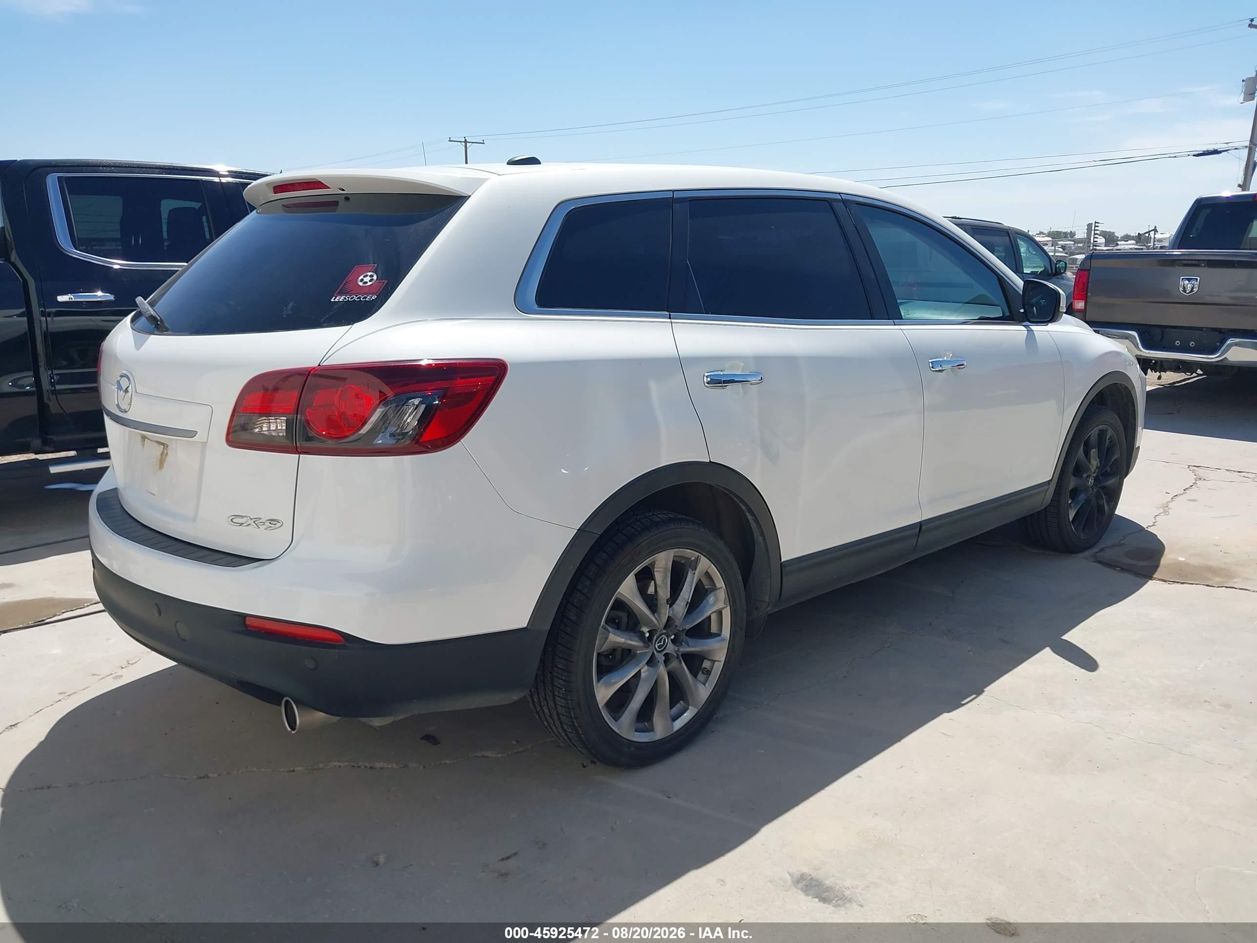 2015 Mazda Cx-9 Grand Touring White vin: JM3TB2DA9F0456178