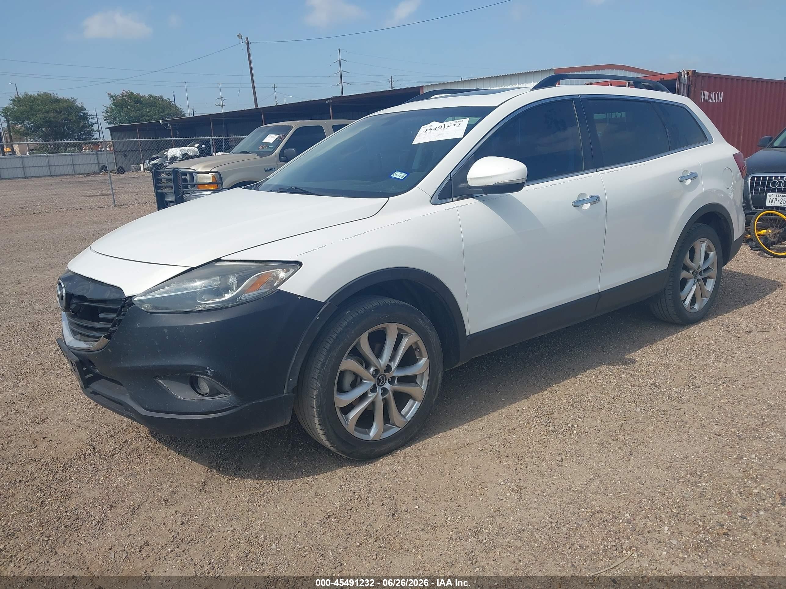 2013 Mazda Cx-9 Grand Touring White vin: JM3TB2DAXD0417998
