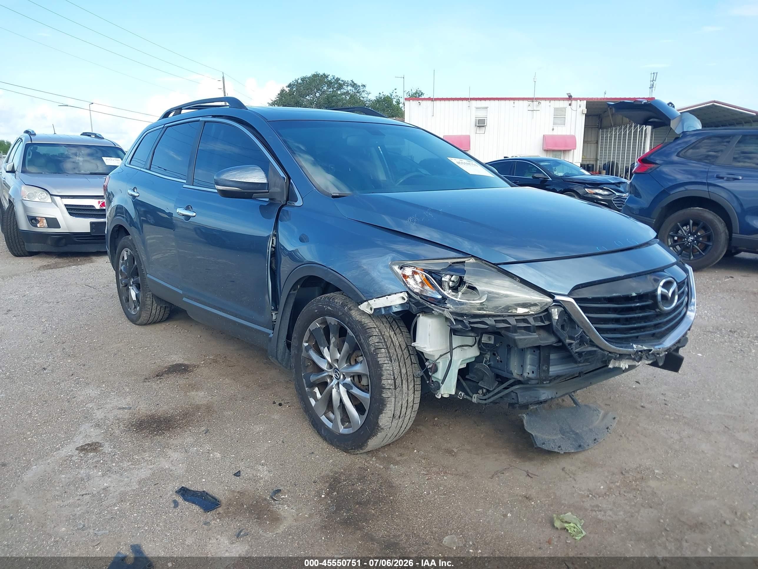 2015 Mazda Cx-9 Grand Touring Blue vin: JM3TB2DAXF0460353