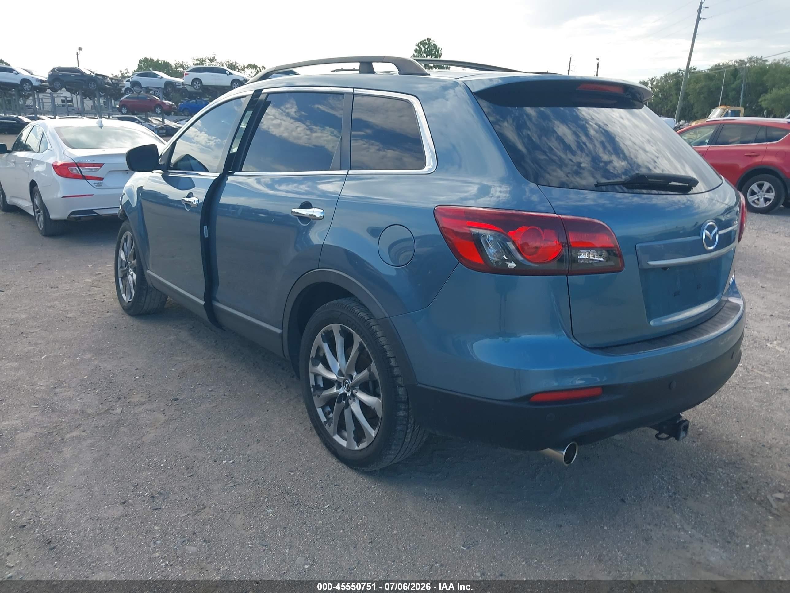 2015 Mazda Cx-9 Grand Touring Blue vin: JM3TB2DAXF0460353