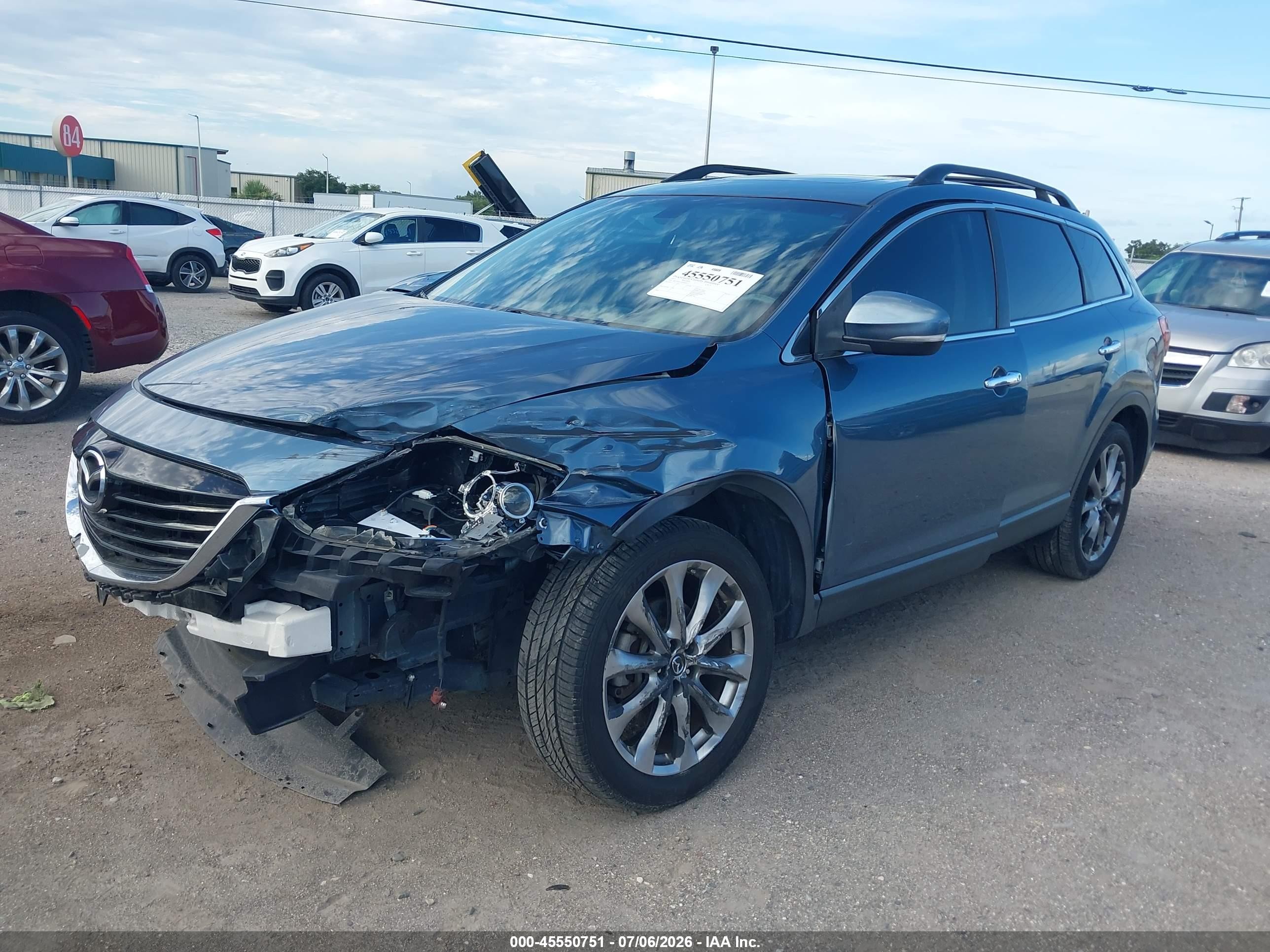 2015 Mazda Cx-9 Grand Touring Blue vin: JM3TB2DAXF0460353