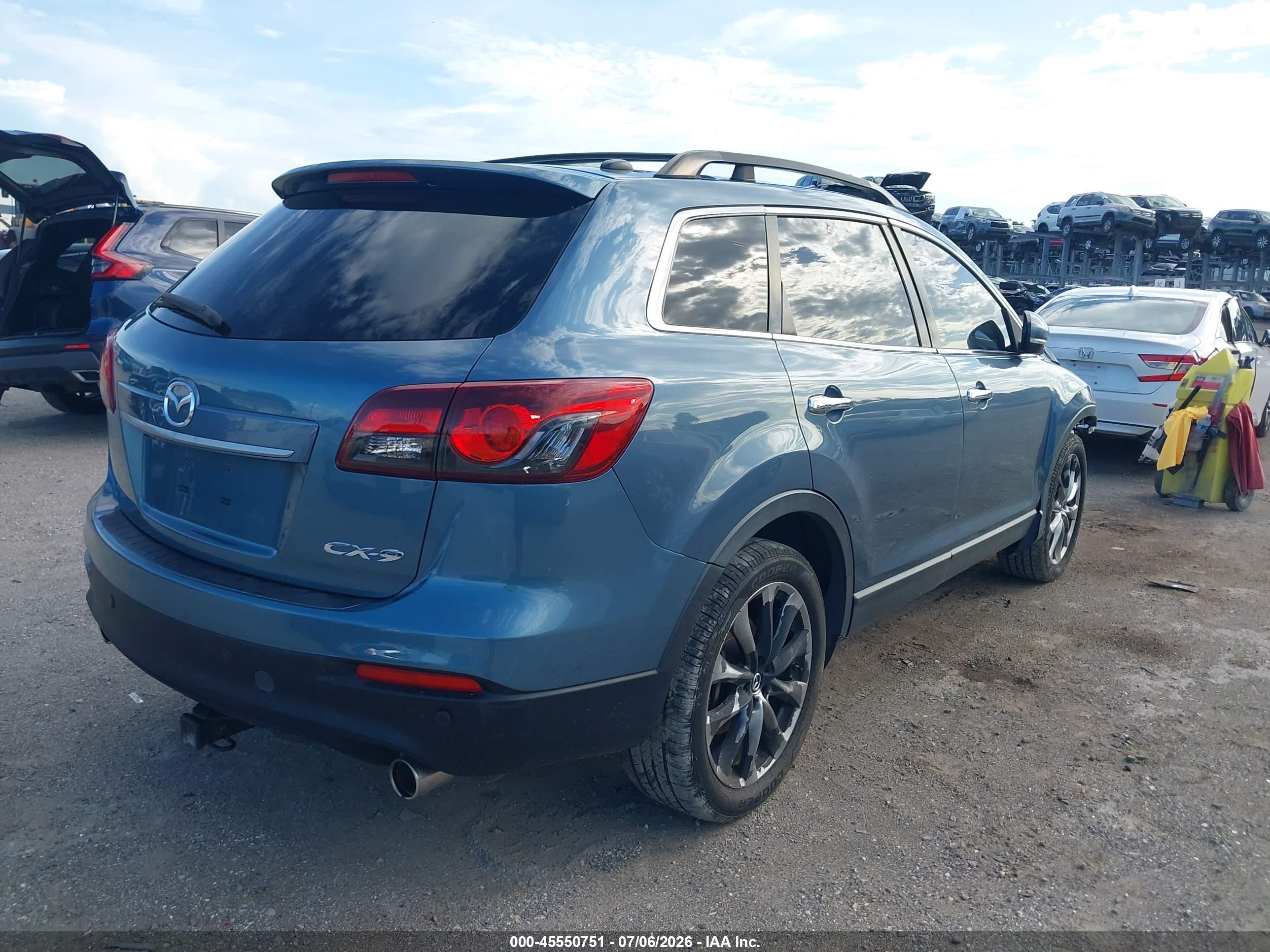 2015 Mazda Cx-9 Grand Touring Blue vin: JM3TB2DAXF0460353