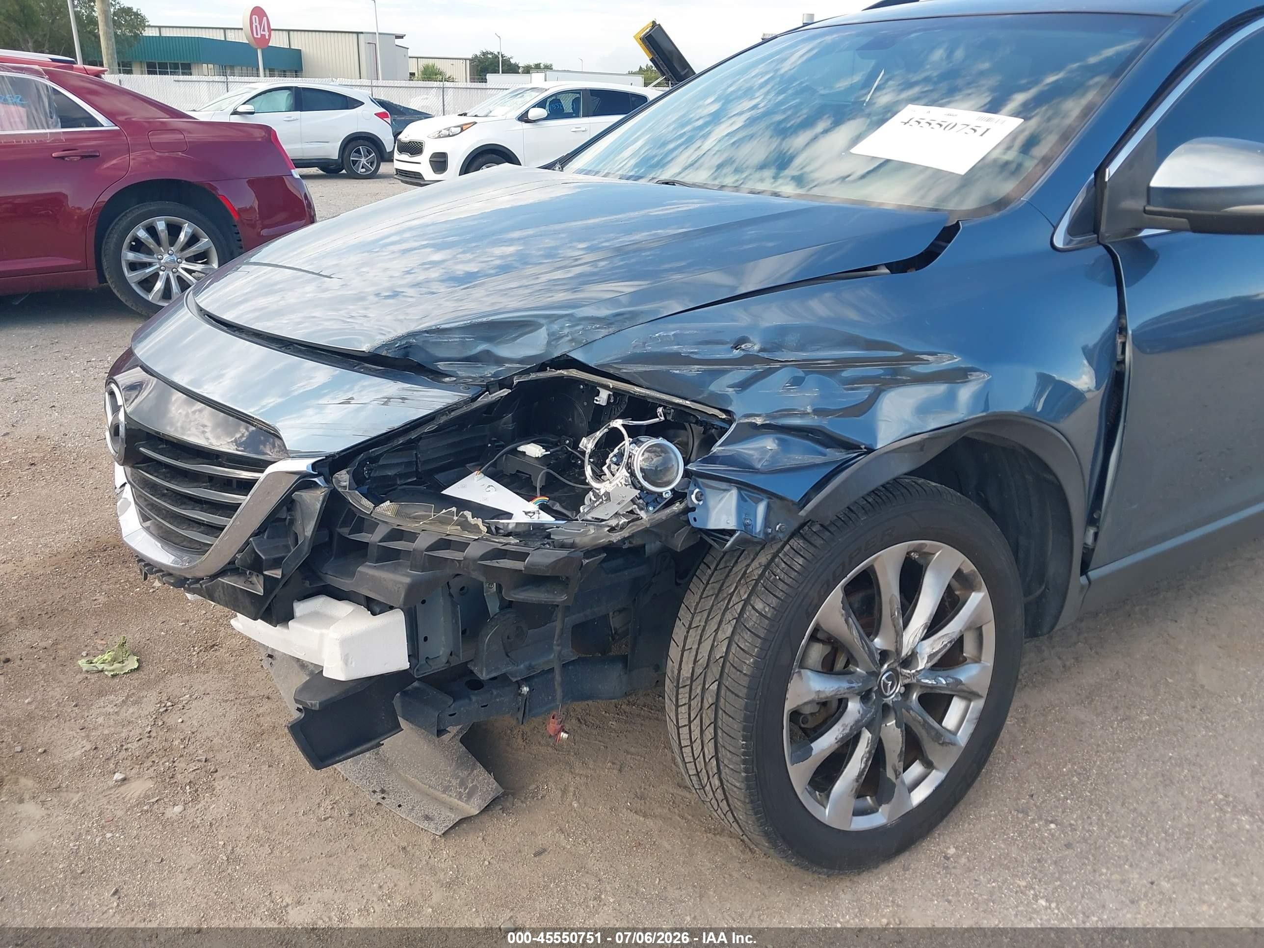 2015 Mazda Cx-9 Grand Touring Blue vin: JM3TB2DAXF0460353