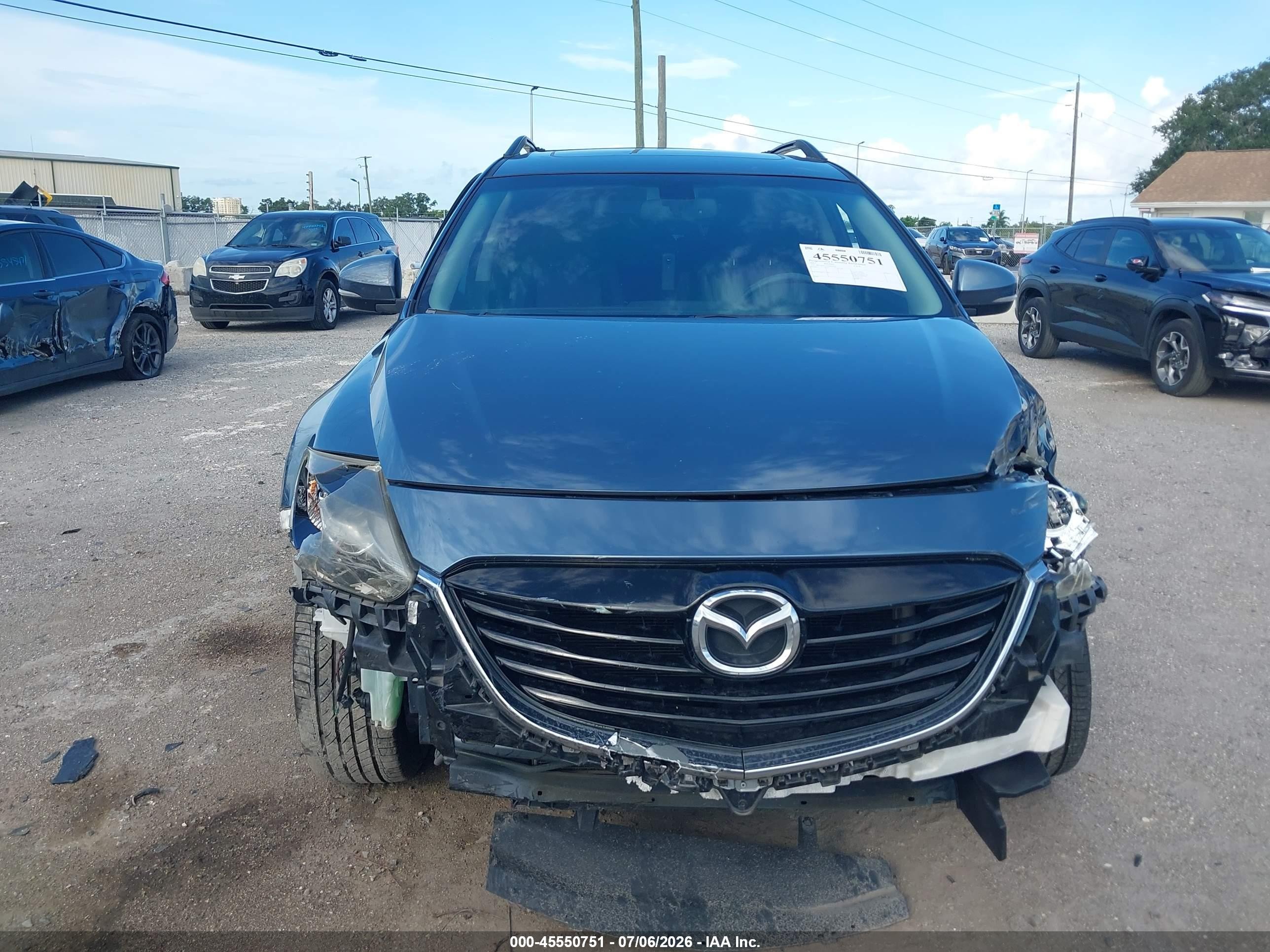 2015 Mazda Cx-9 Grand Touring Blue vin: JM3TB2DAXF0460353