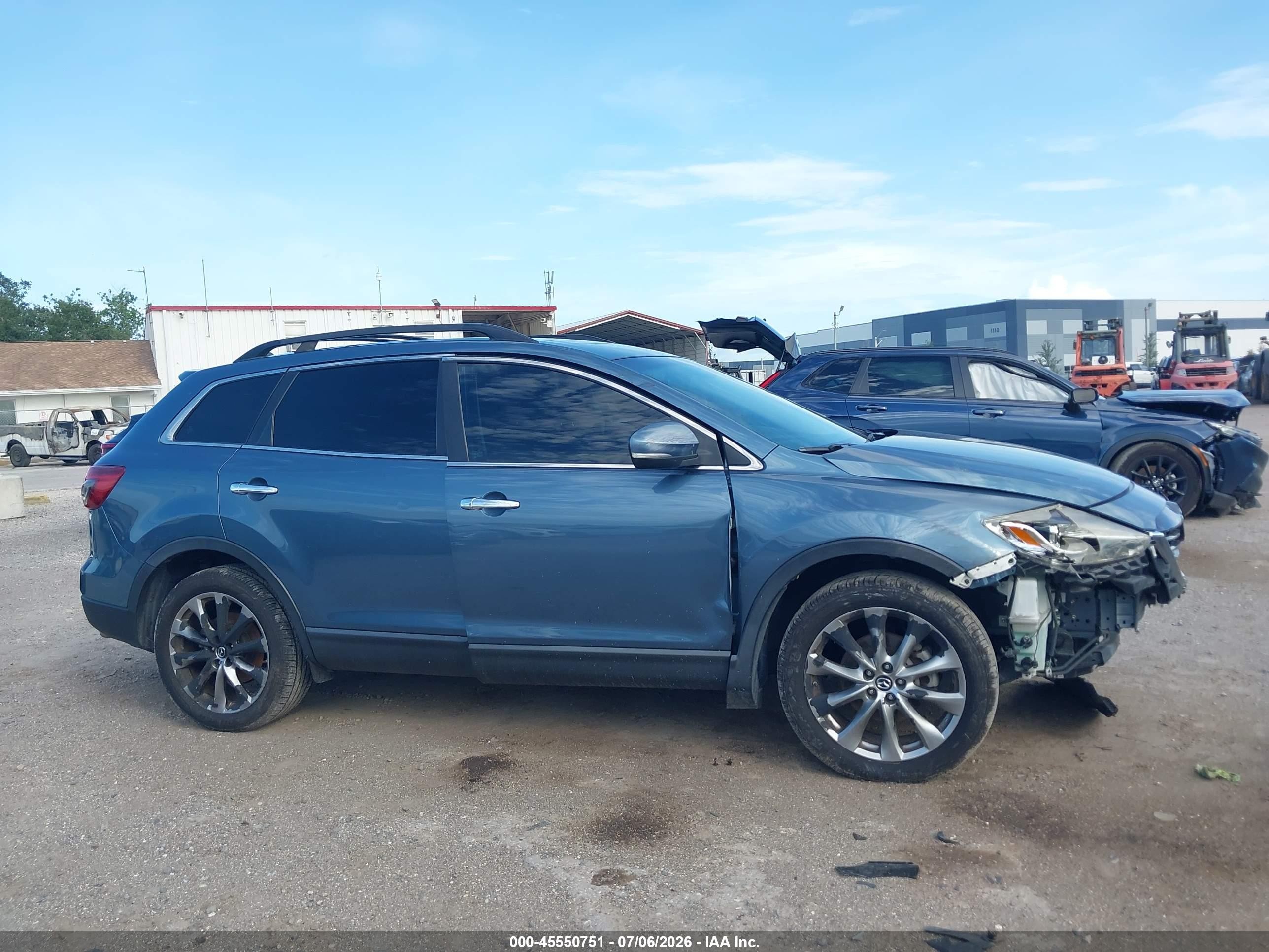 2015 Mazda Cx-9 Grand Touring Blue vin: JM3TB2DAXF0460353