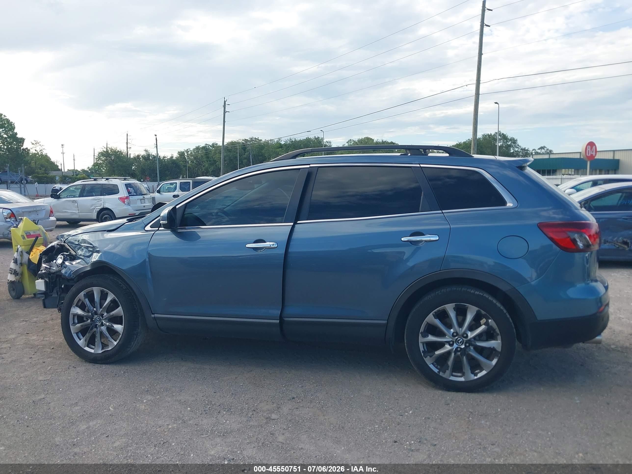 2015 Mazda Cx-9 Grand Touring Blue vin: JM3TB2DAXF0460353