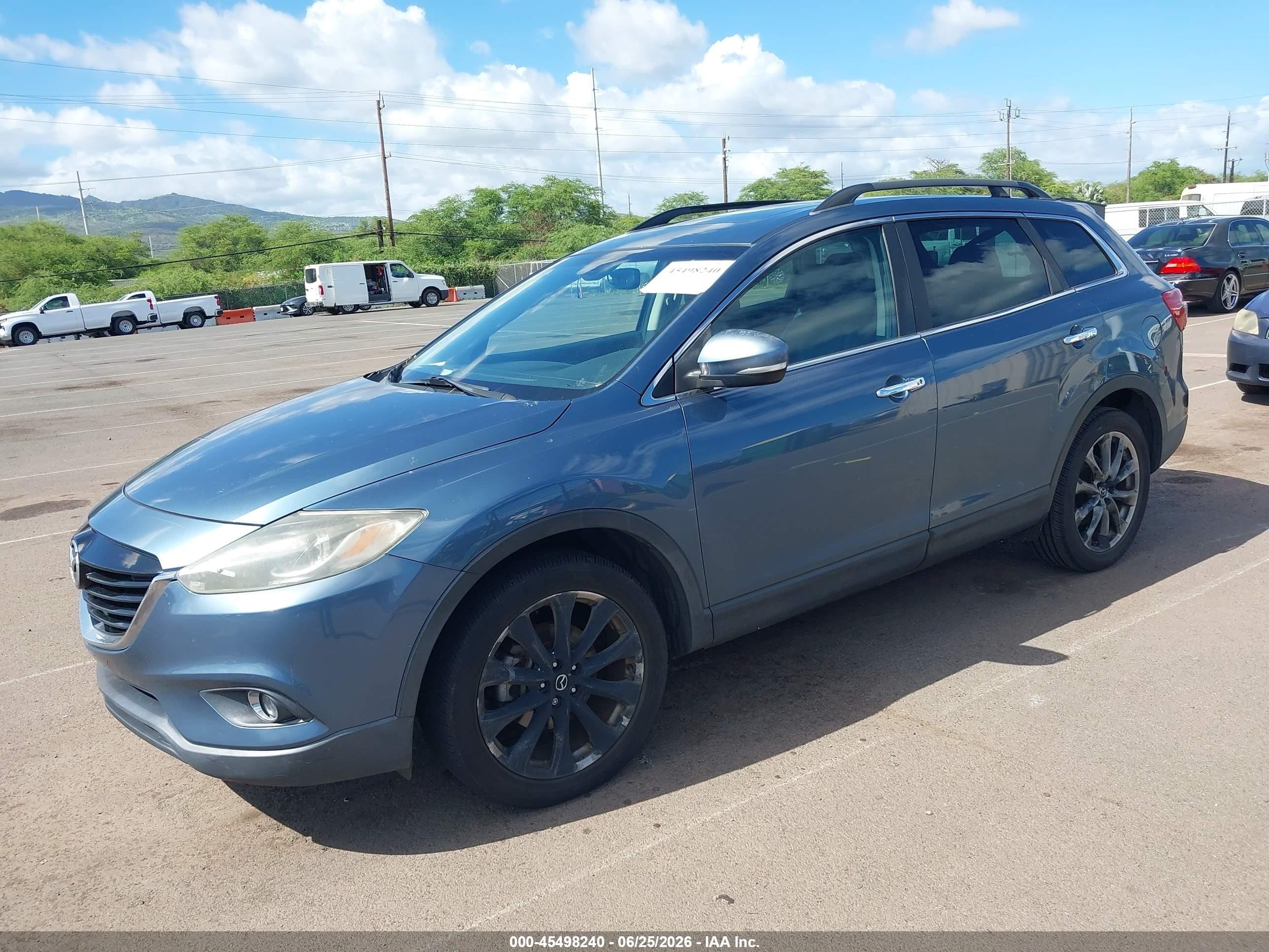 2014 Mazda Cx-9 Grand Touring Blue vin: JM3TB2DV0E0435172