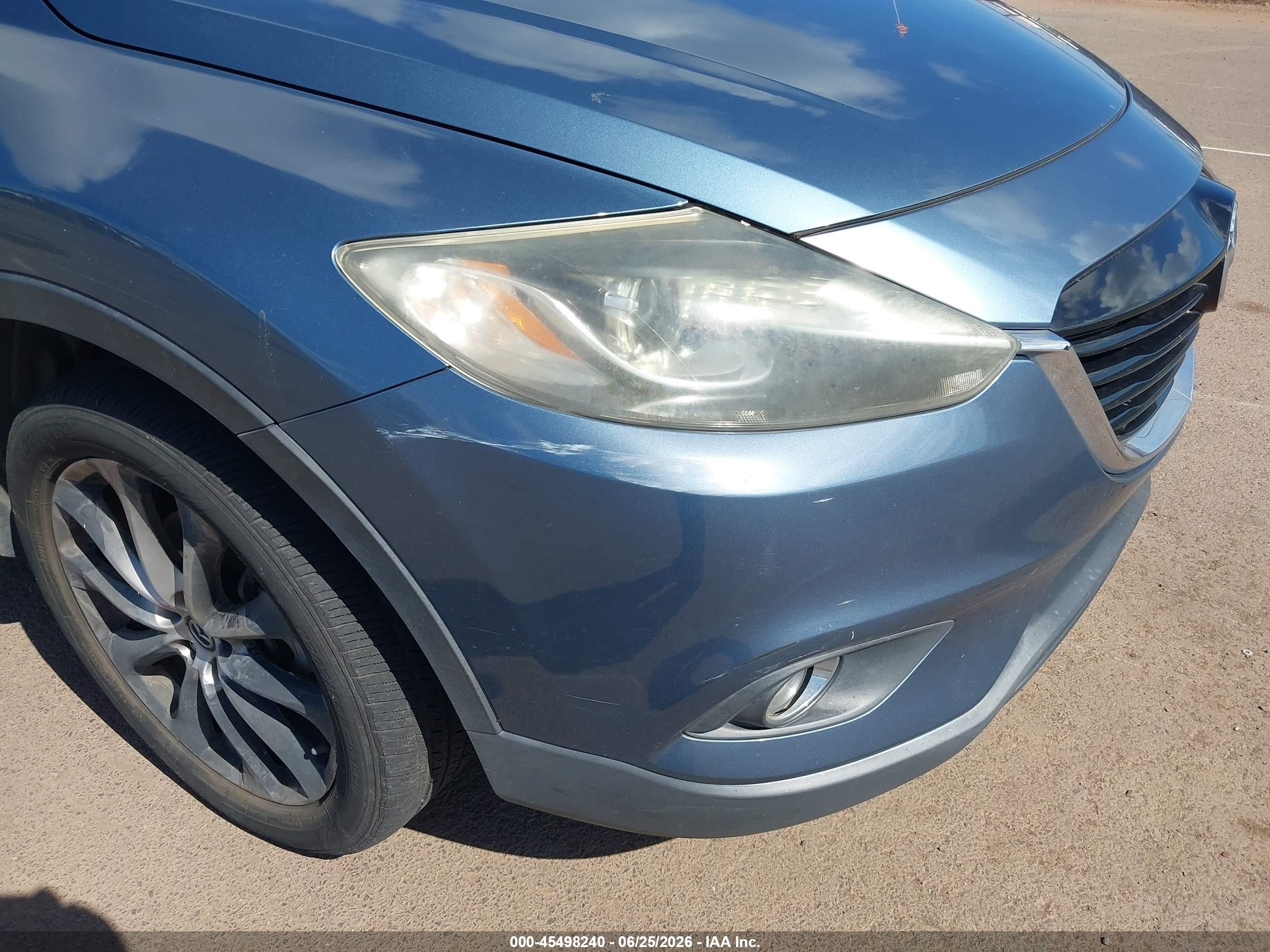 2014 Mazda Cx-9 Grand Touring Blue vin: JM3TB2DV0E0435172