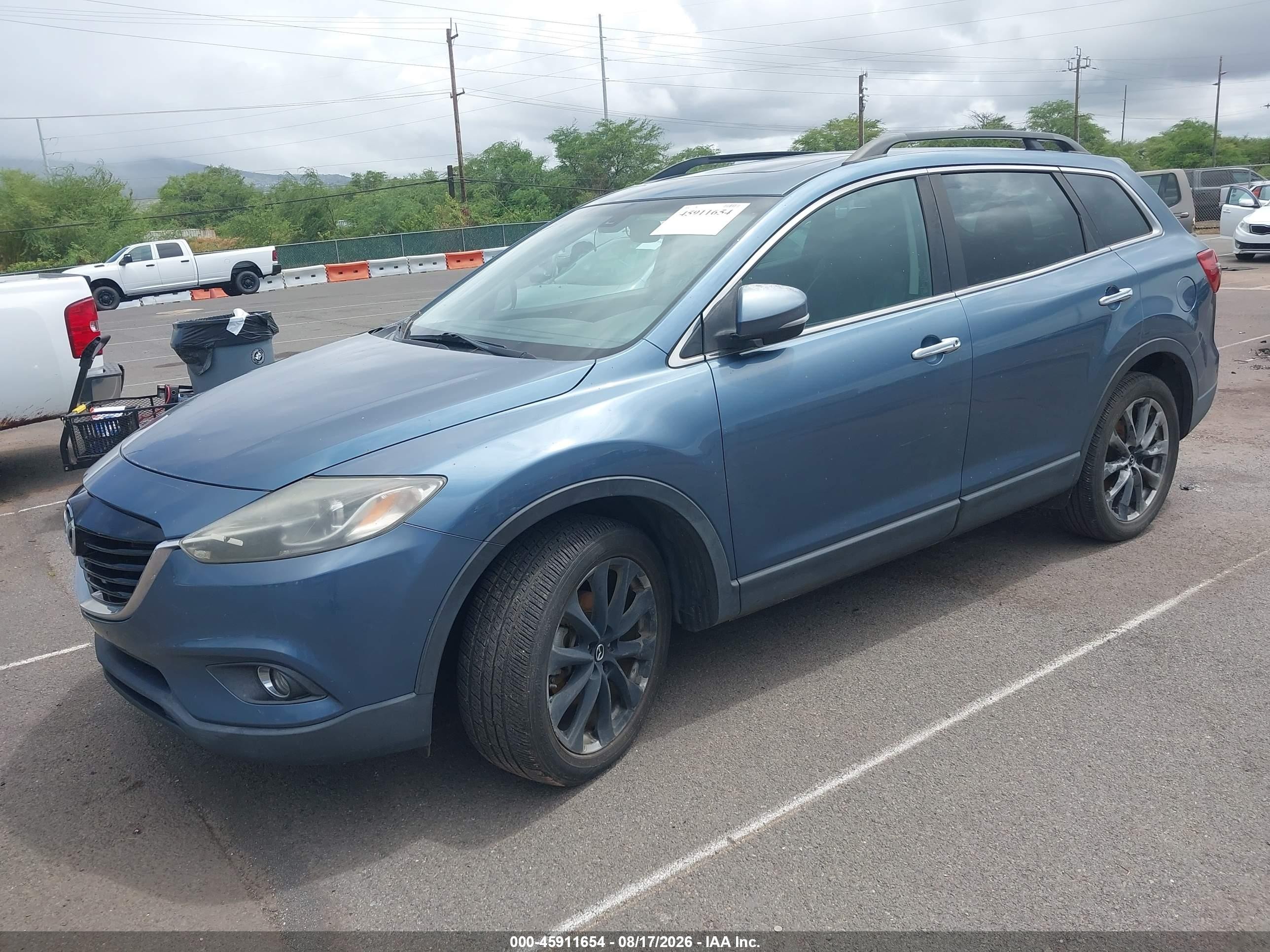 2014 Mazda Cx-9 Grand Touring Blue vin: JM3TB2DV0E0435172