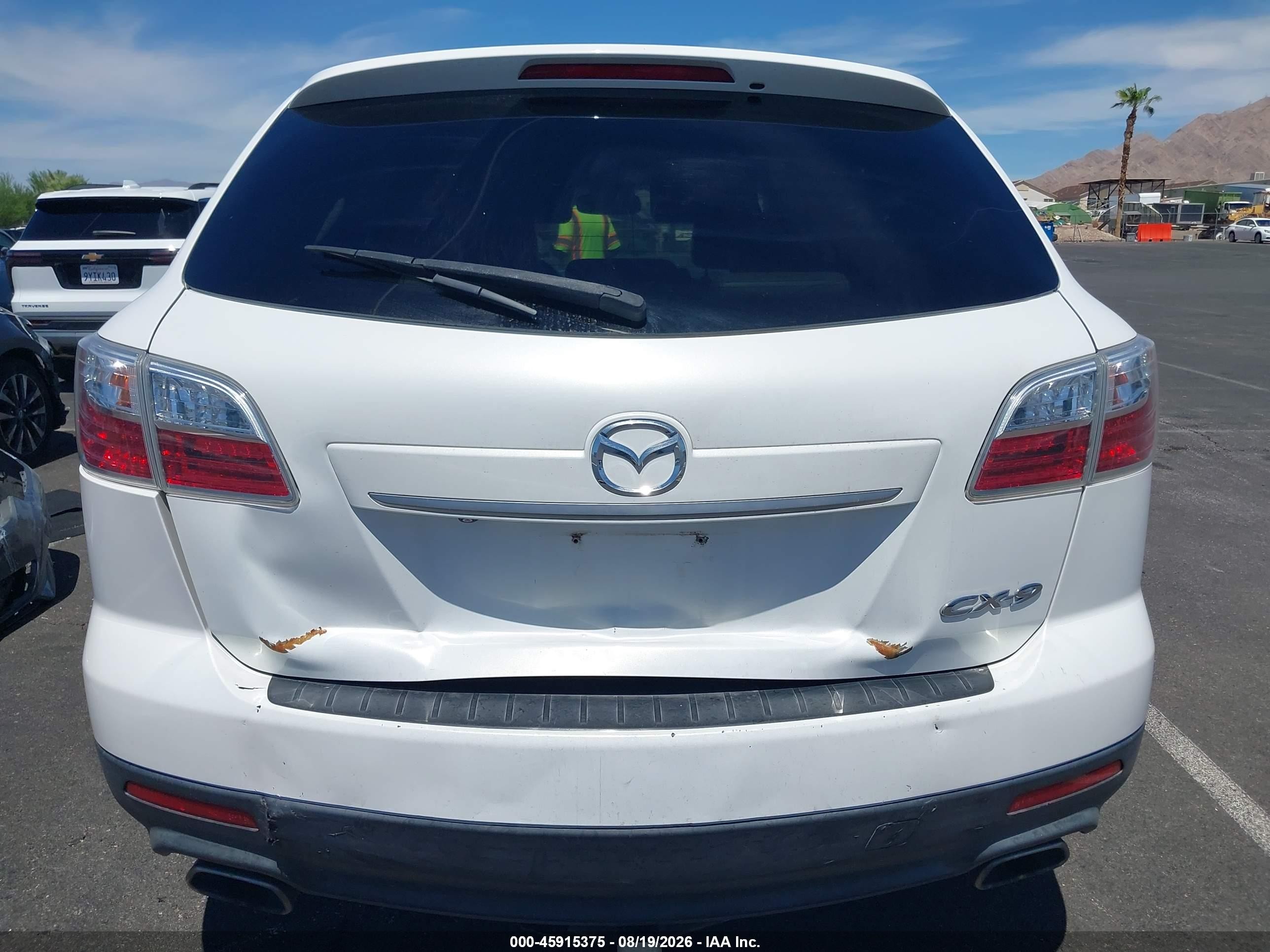 2011 Mazda Cx-9 Grand Touring White vin: JM3TB2DV1B0312489