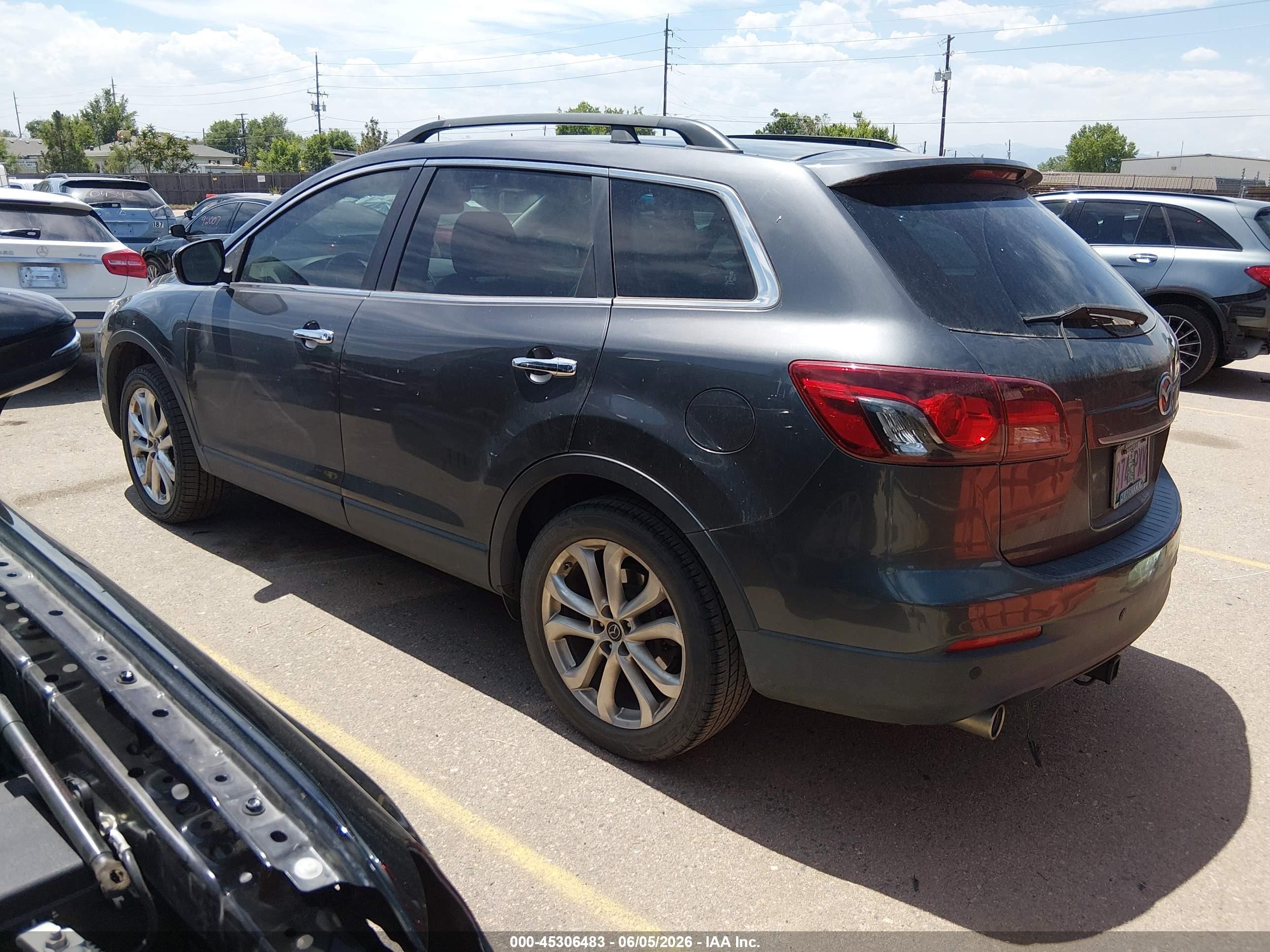 2013 Mazda Cx-9 Grand Touring Gray vin: JM3TB2DV1D0406133