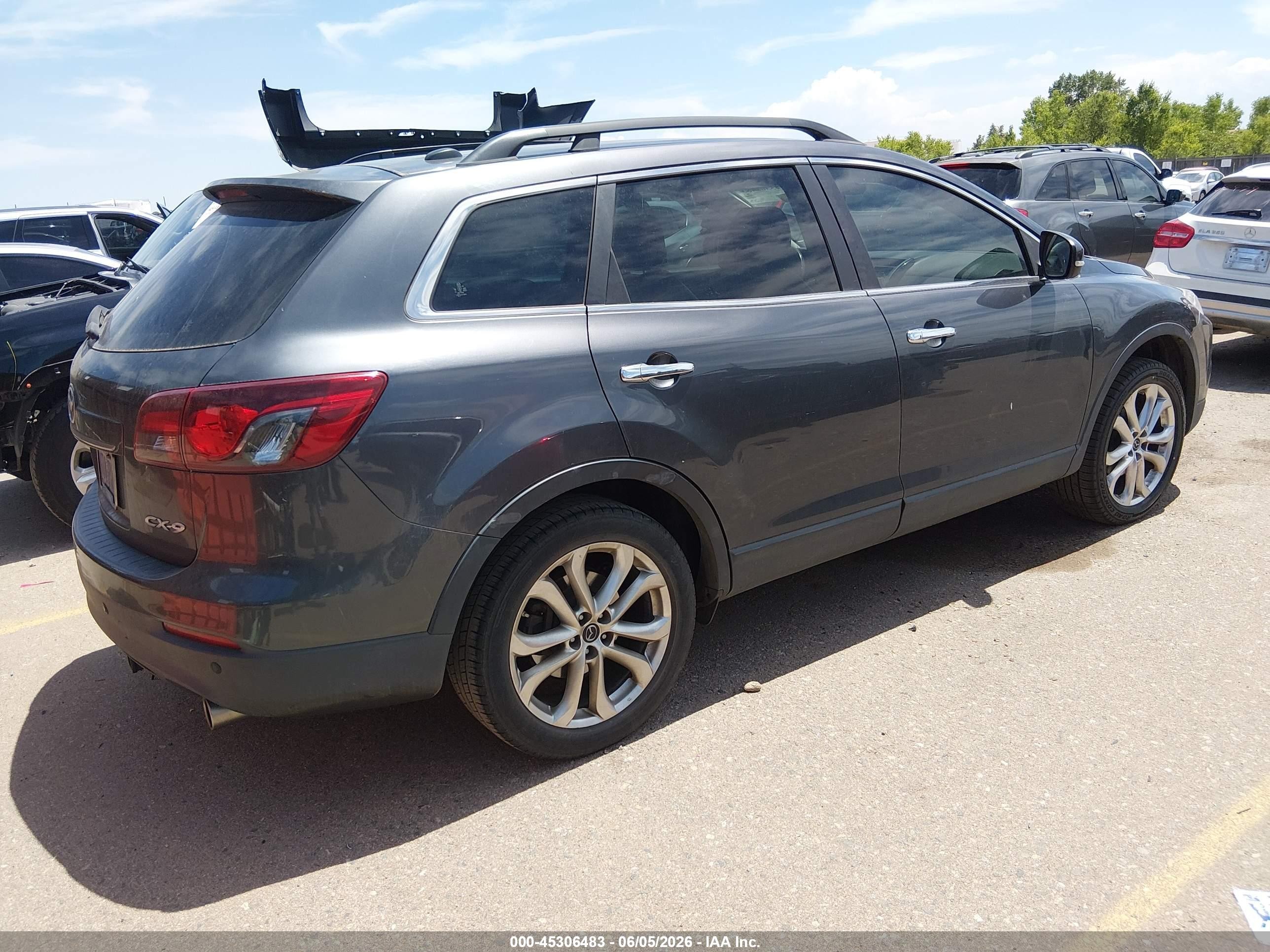 2013 Mazda Cx-9 Grand Touring Gray vin: JM3TB2DV1D0406133