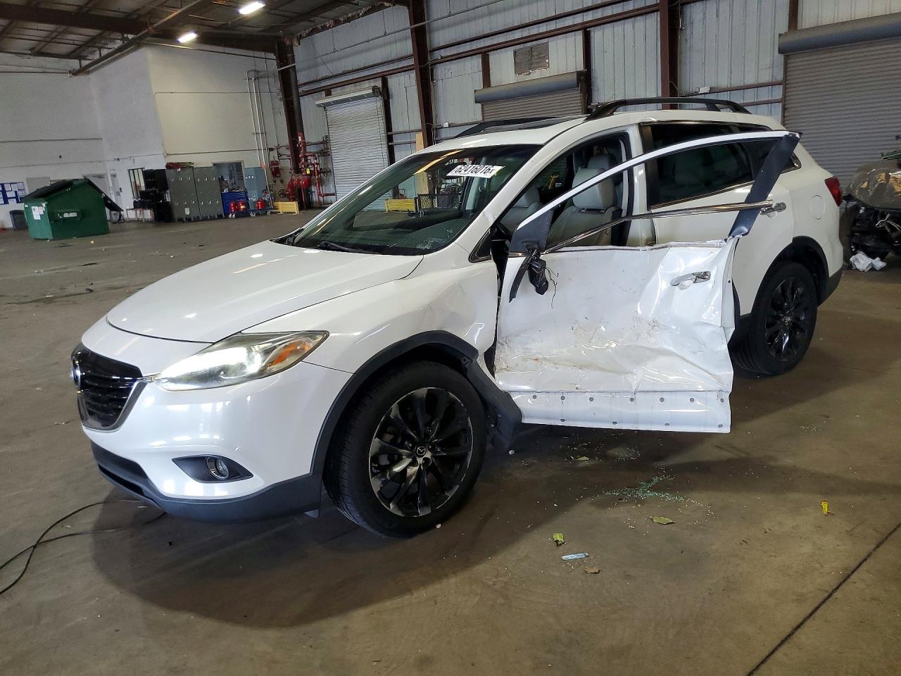 2014 Mazda Cx-9 Grand Touring White vin: JM3TB2DV1E0435567