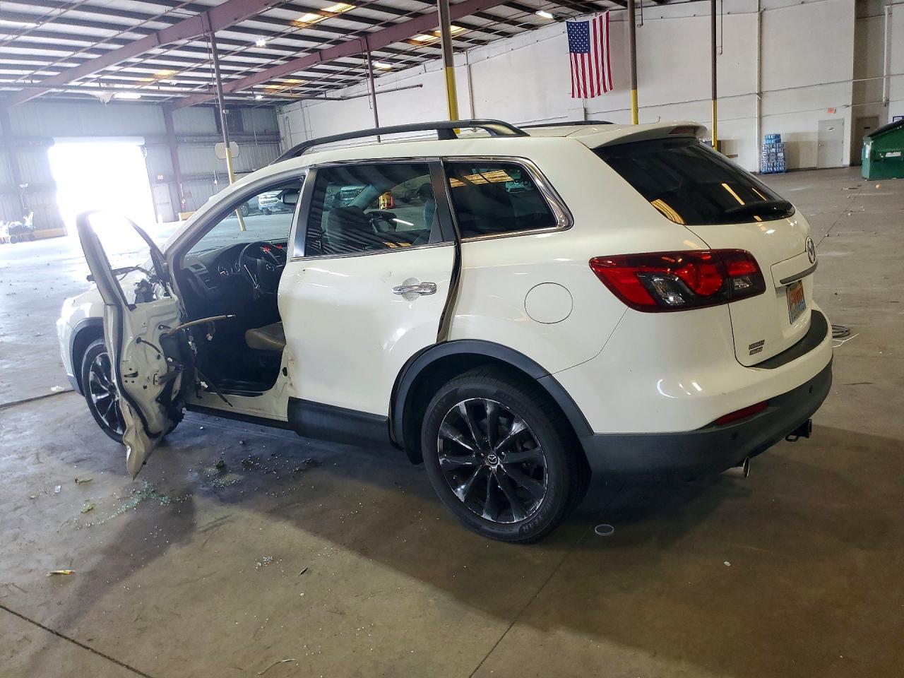 2014 Mazda Cx-9 Grand Touring White vin: JM3TB2DV1E0435567