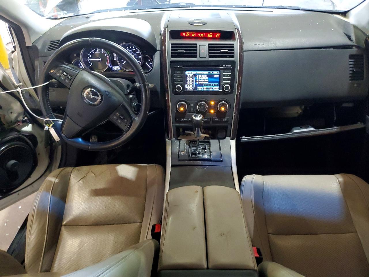 2014 Mazda Cx-9 Grand Touring White vin: JM3TB2DV1E0435567