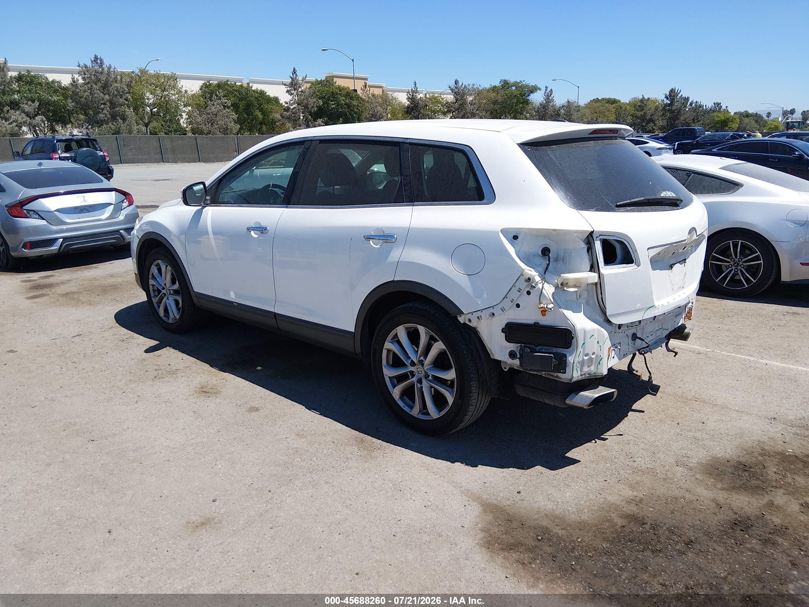 2012 Mazda Cx-9 Grand Touring White vin: JM3TB2DV3C0346113