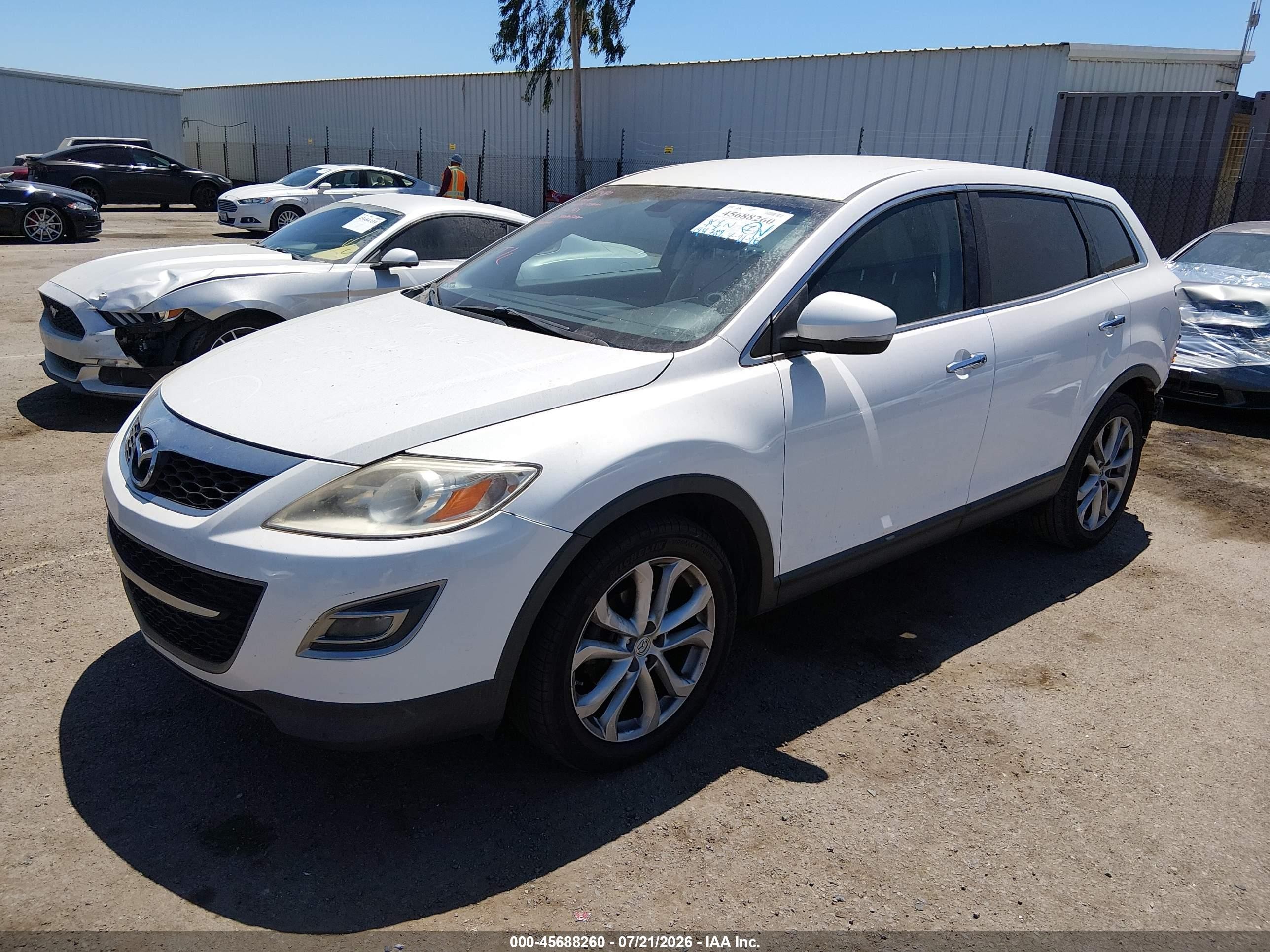2012 Mazda Cx-9 Grand Touring White vin: JM3TB2DV3C0346113