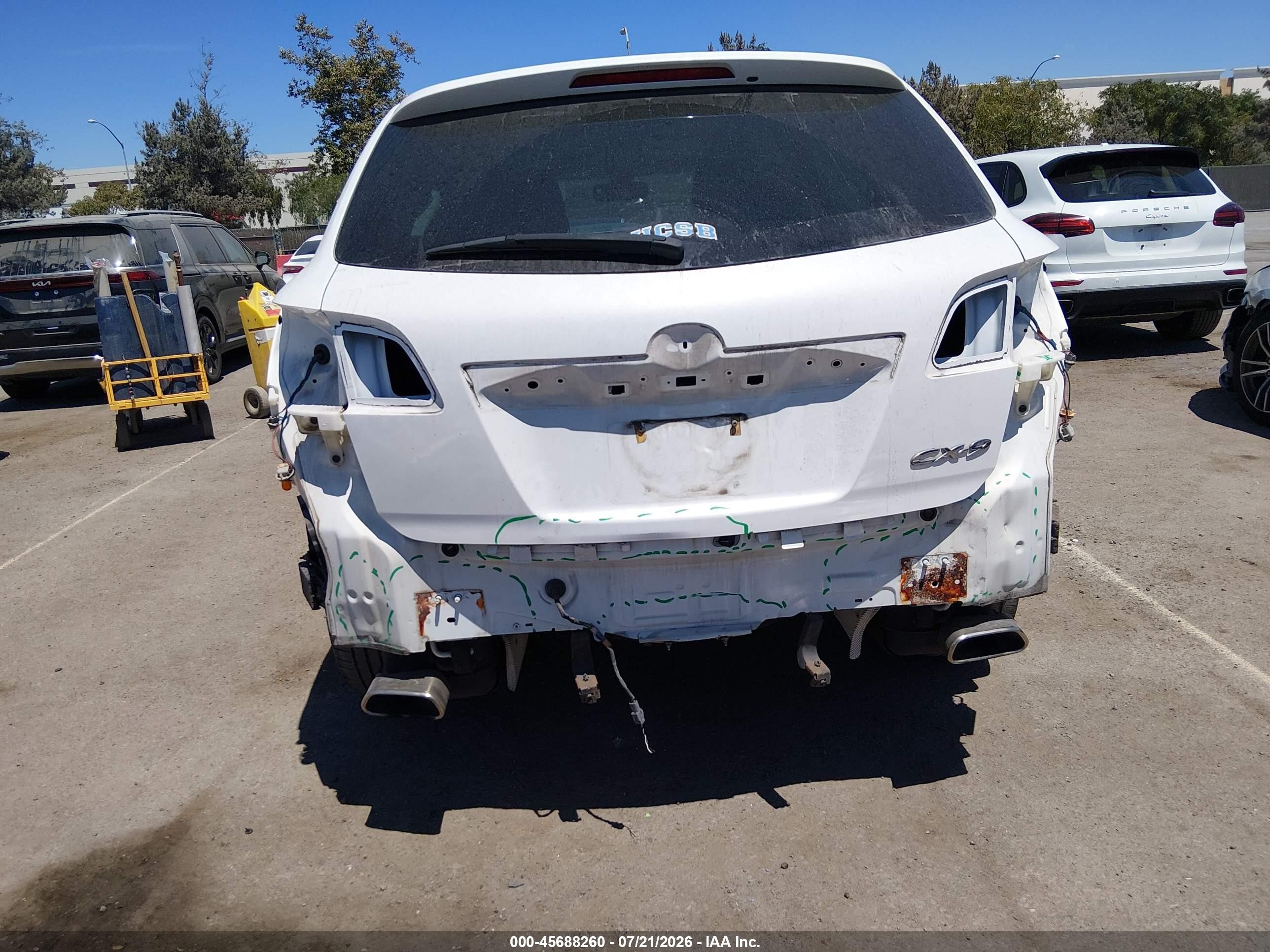 2012 Mazda Cx-9 Grand Touring White vin: JM3TB2DV3C0346113