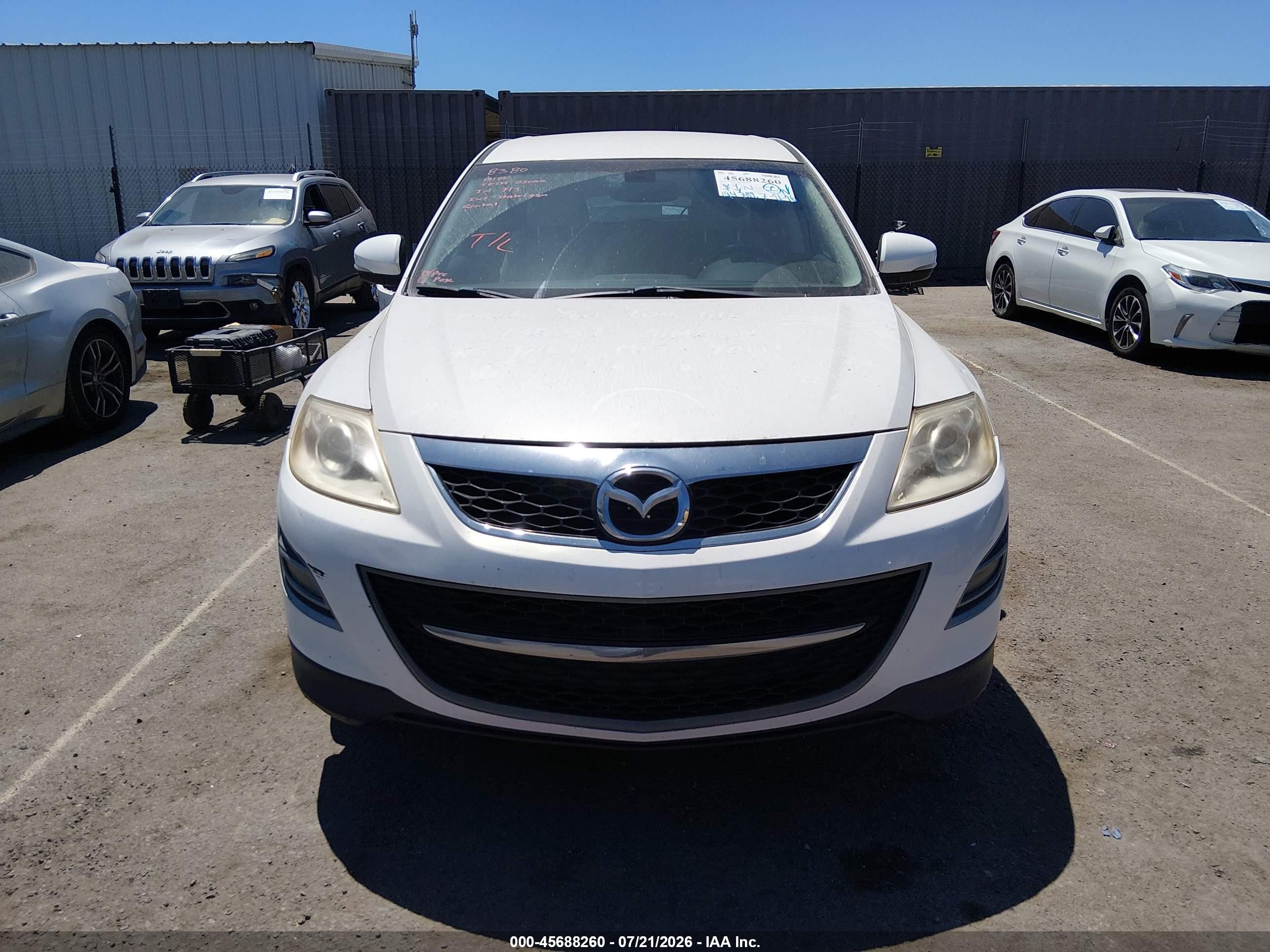 2012 Mazda Cx-9 Grand Touring White vin: JM3TB2DV3C0346113