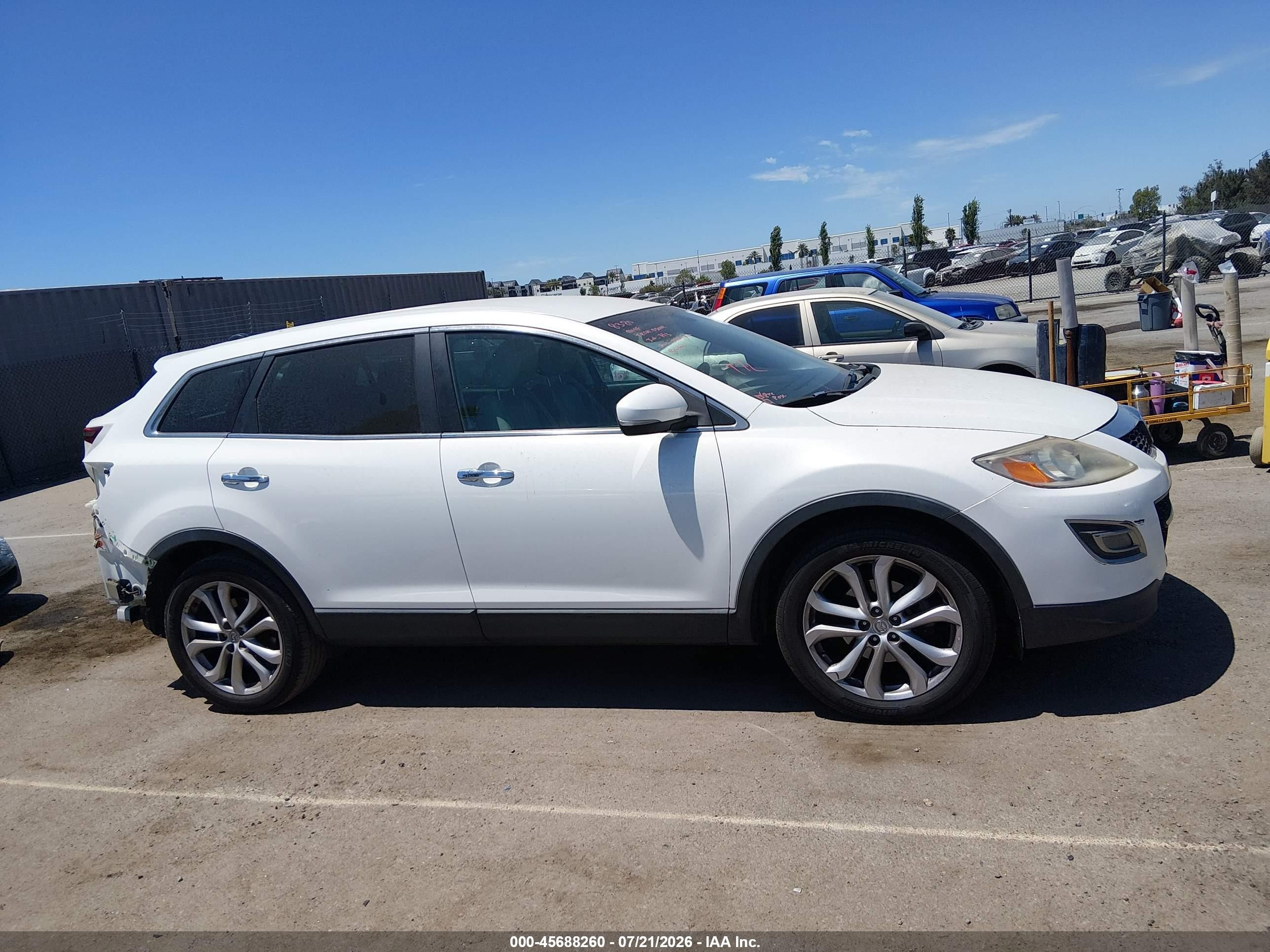 2012 Mazda Cx-9 Grand Touring White vin: JM3TB2DV3C0346113