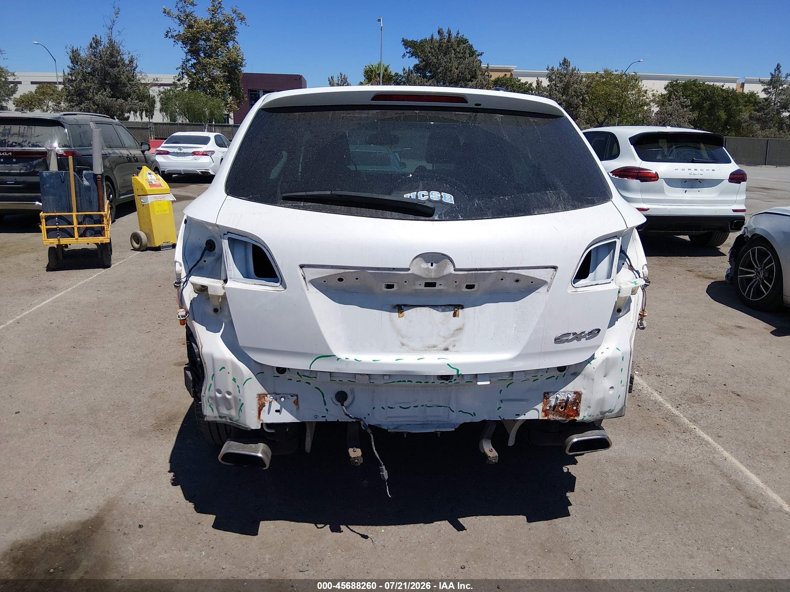 2012 Mazda Cx-9 Grand Touring White vin: JM3TB2DV3C0346113
