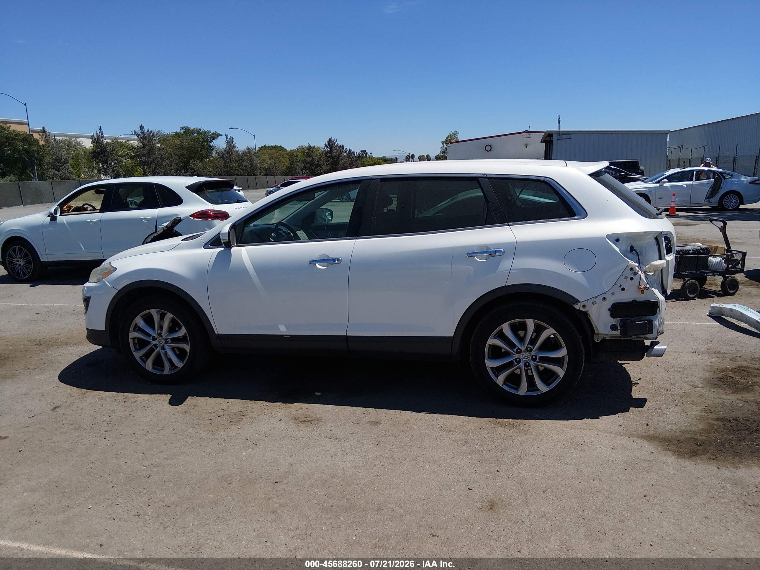 2012 Mazda Cx-9 Grand Touring White vin: JM3TB2DV3C0346113