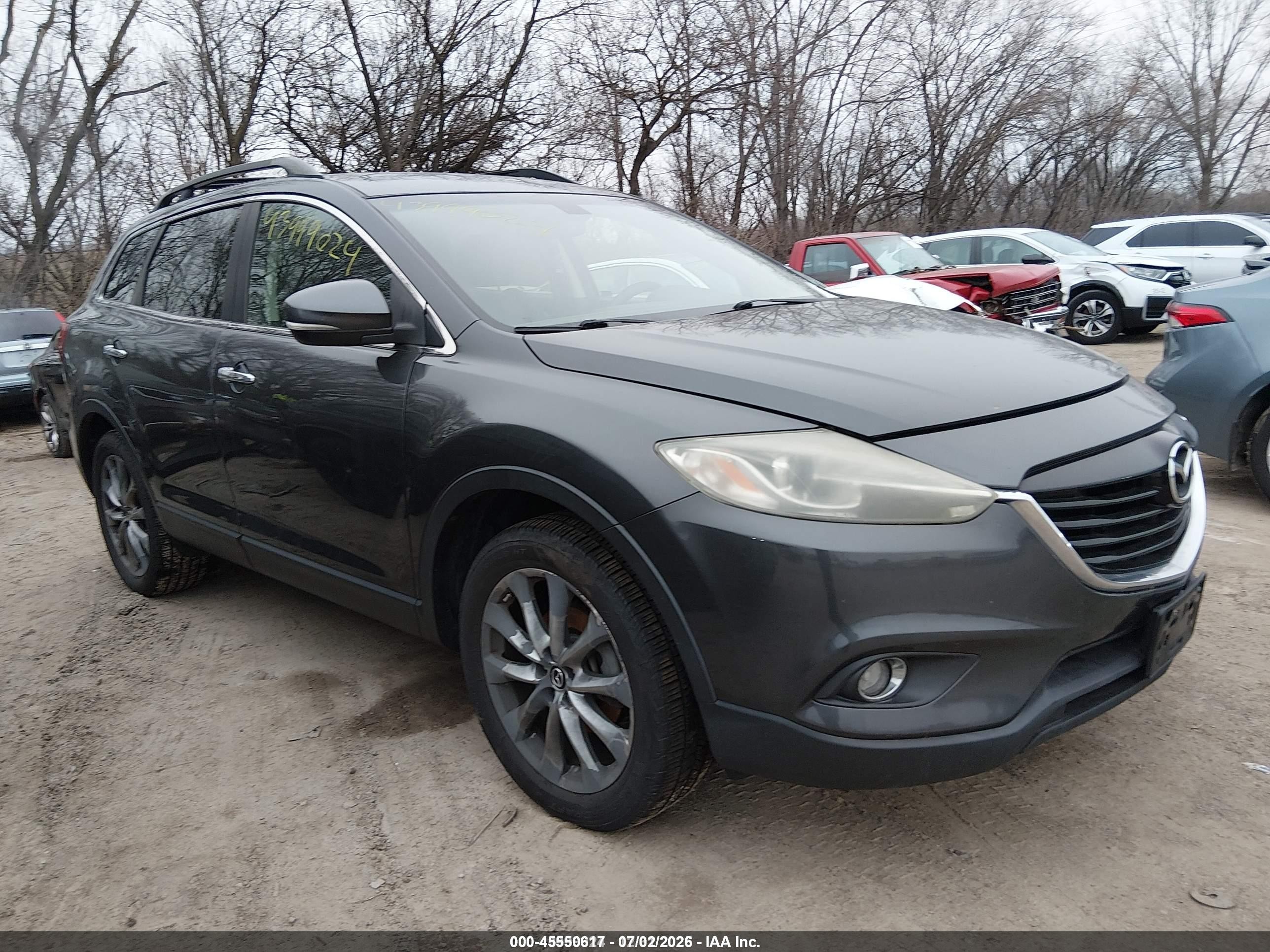 2015 Mazda Cx-9 Grand Touring Gray vin: JM3TB2DV3F0450721