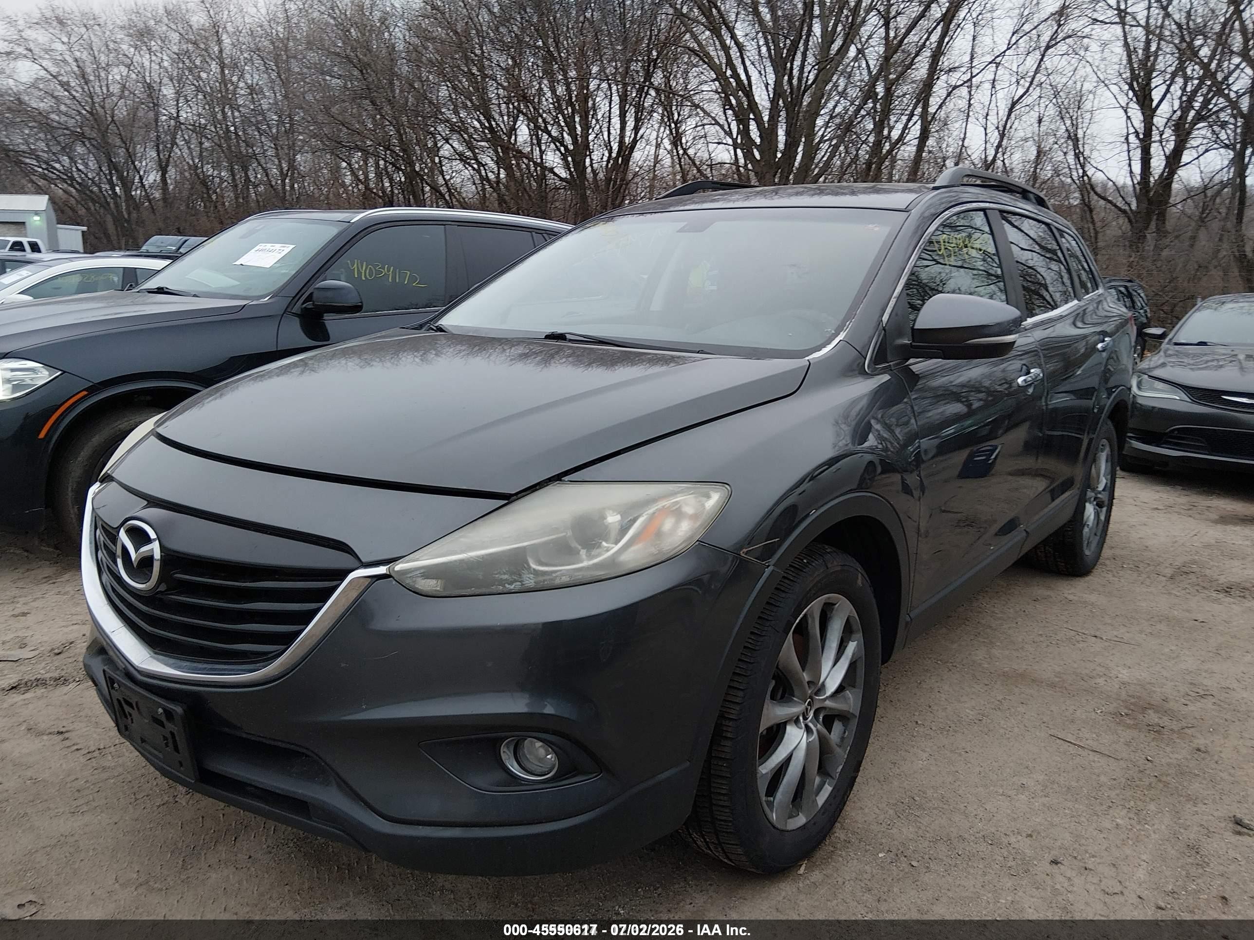 2015 Mazda Cx-9 Grand Touring Gray vin: JM3TB2DV3F0450721