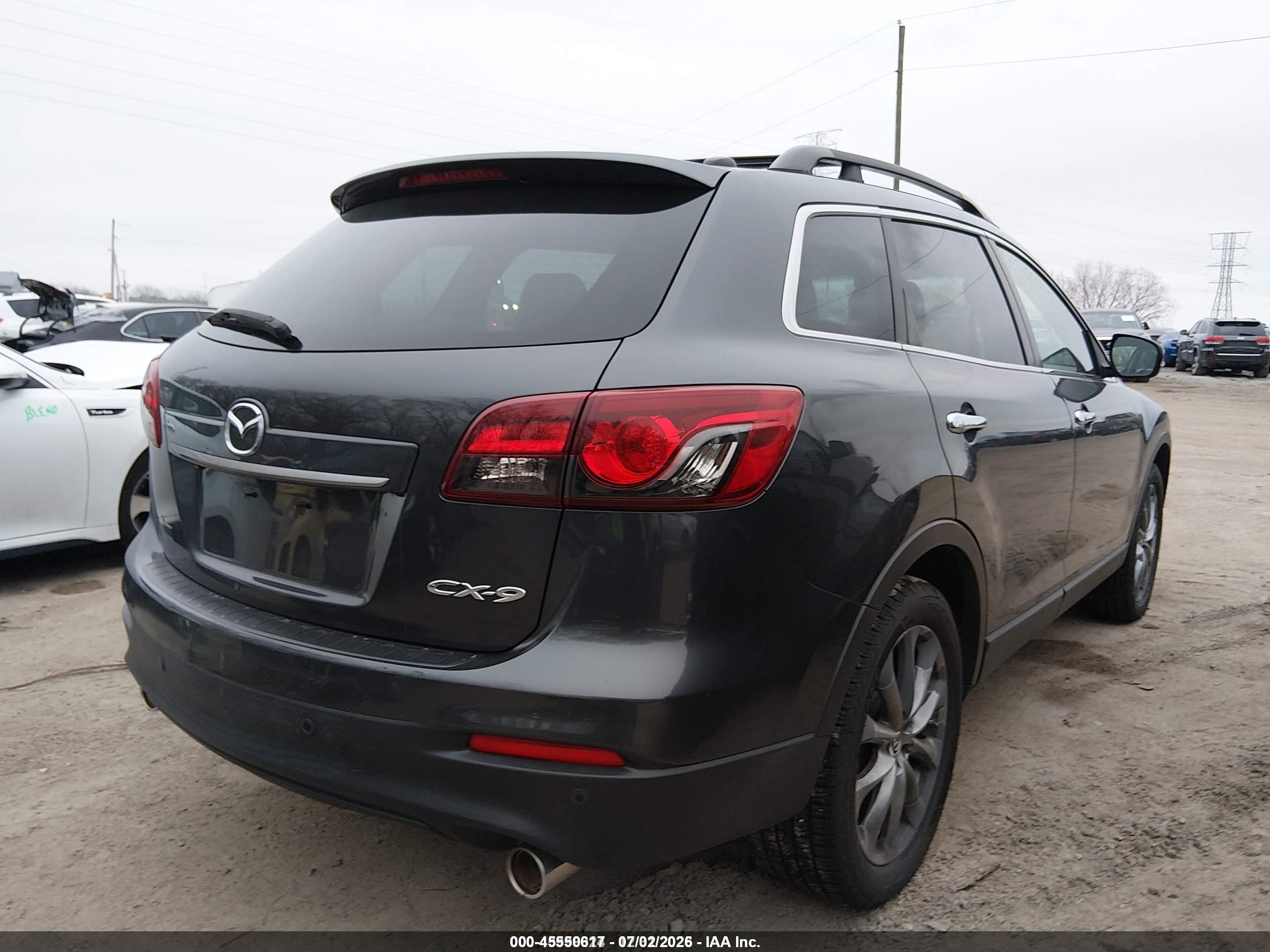 2015 Mazda Cx-9 Grand Touring Gray vin: JM3TB2DV3F0450721