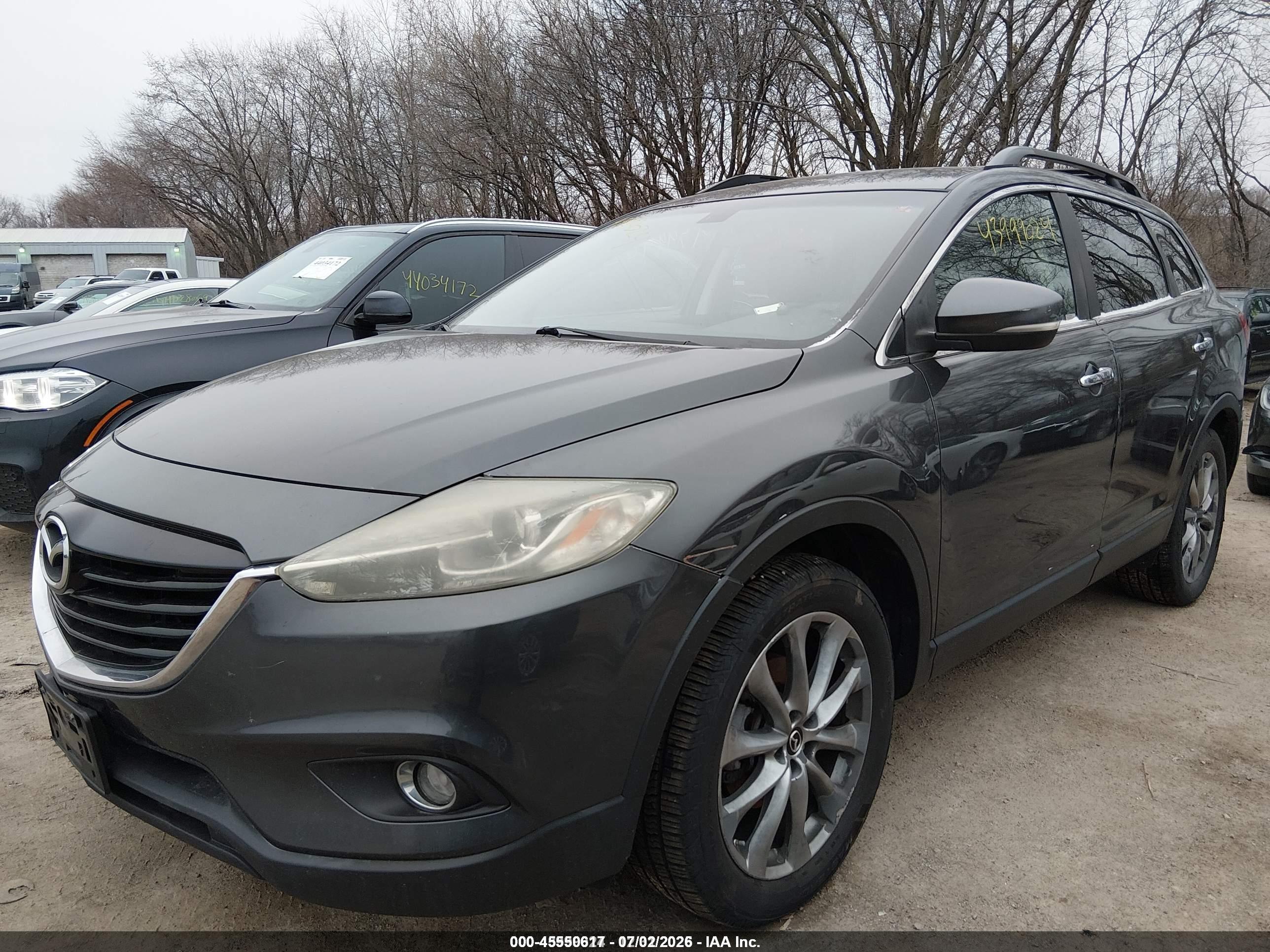 2015 Mazda Cx-9 Grand Touring Gray vin: JM3TB2DV3F0450721