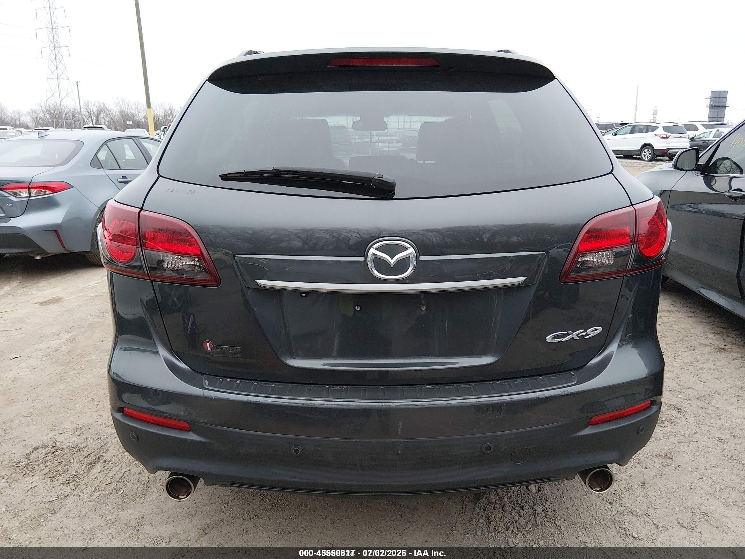 2015 Mazda Cx-9 Grand Touring Gray vin: JM3TB2DV3F0450721