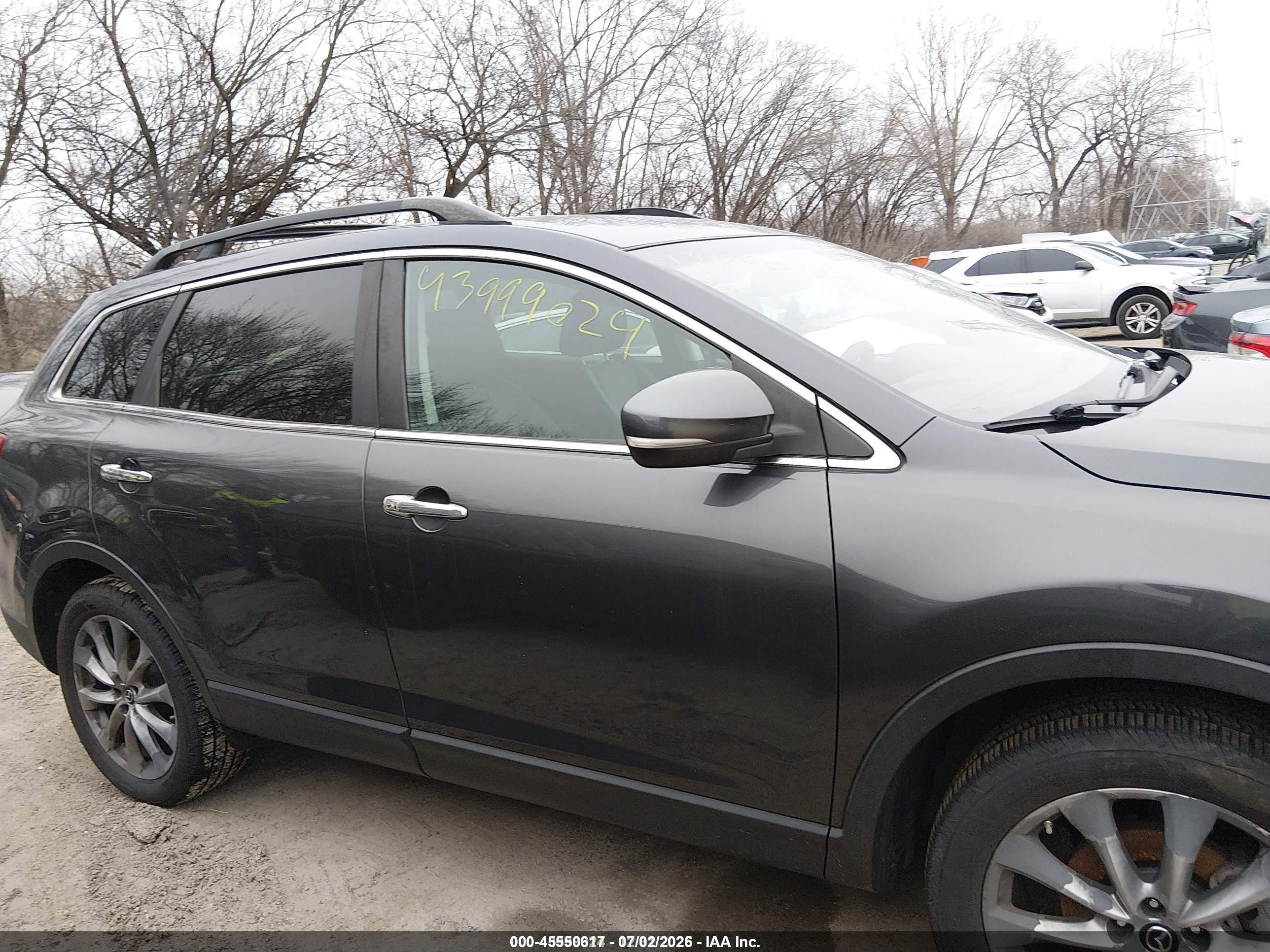 2015 Mazda Cx-9 Grand Touring Gray vin: JM3TB2DV3F0450721