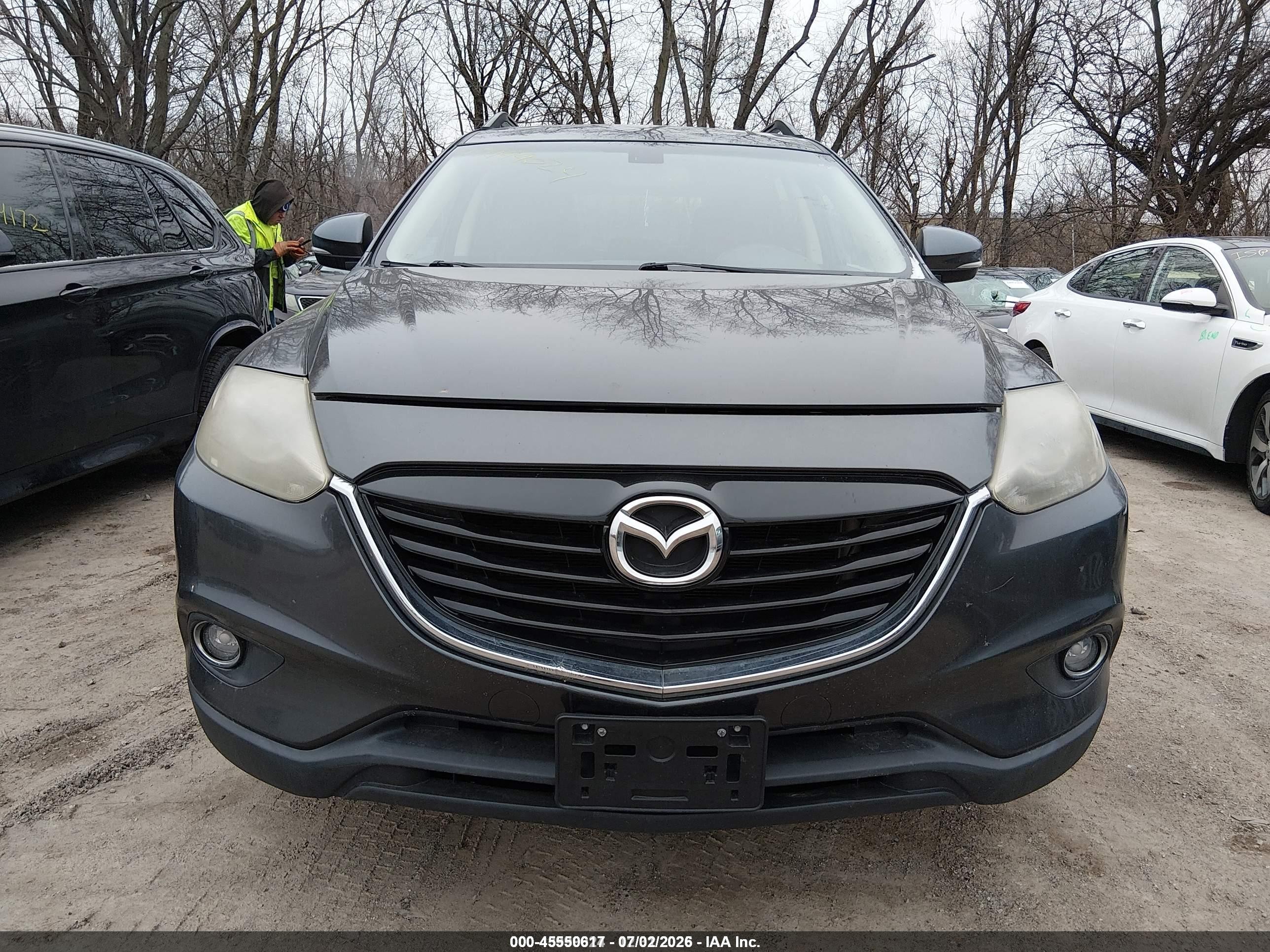 2015 Mazda Cx-9 Grand Touring Gray vin: JM3TB2DV3F0450721