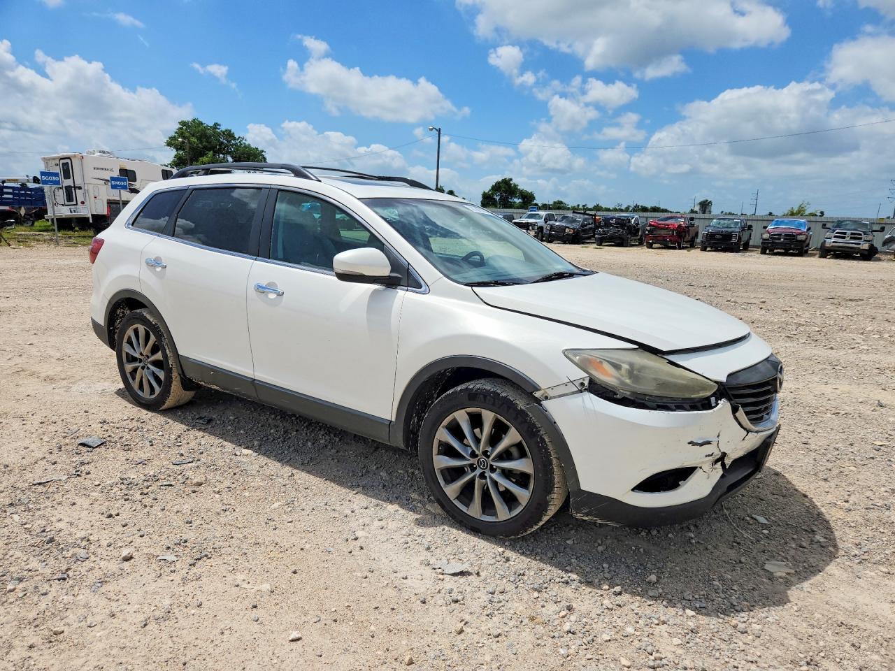 2015 Mazda Cx-9 Grand Touring White vin: JM3TB2DV6F0458022