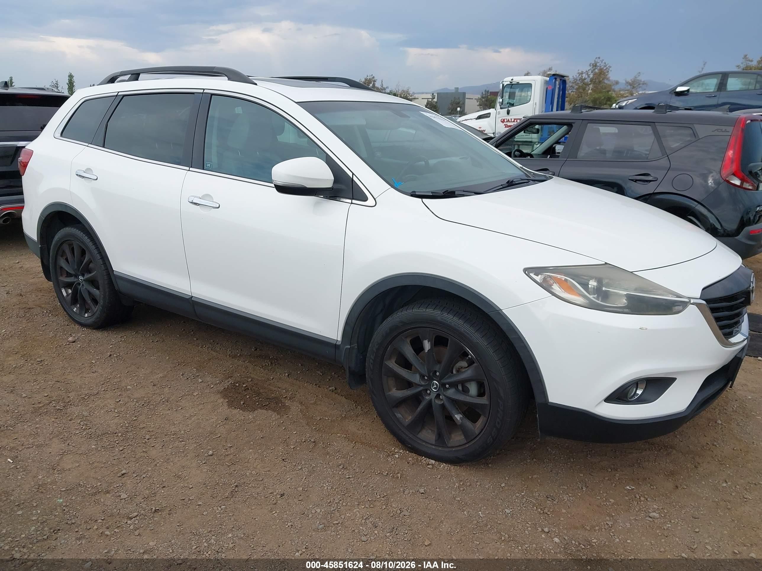 2015 Mazda Cx-9 Grand Touring White vin: JM3TB2DV8F0464694