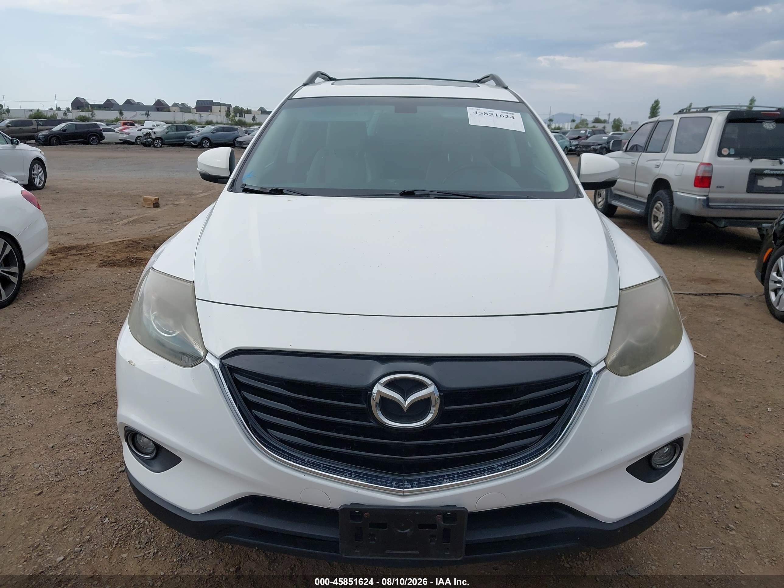 2015 Mazda Cx-9 Grand Touring White vin: JM3TB2DV8F0464694