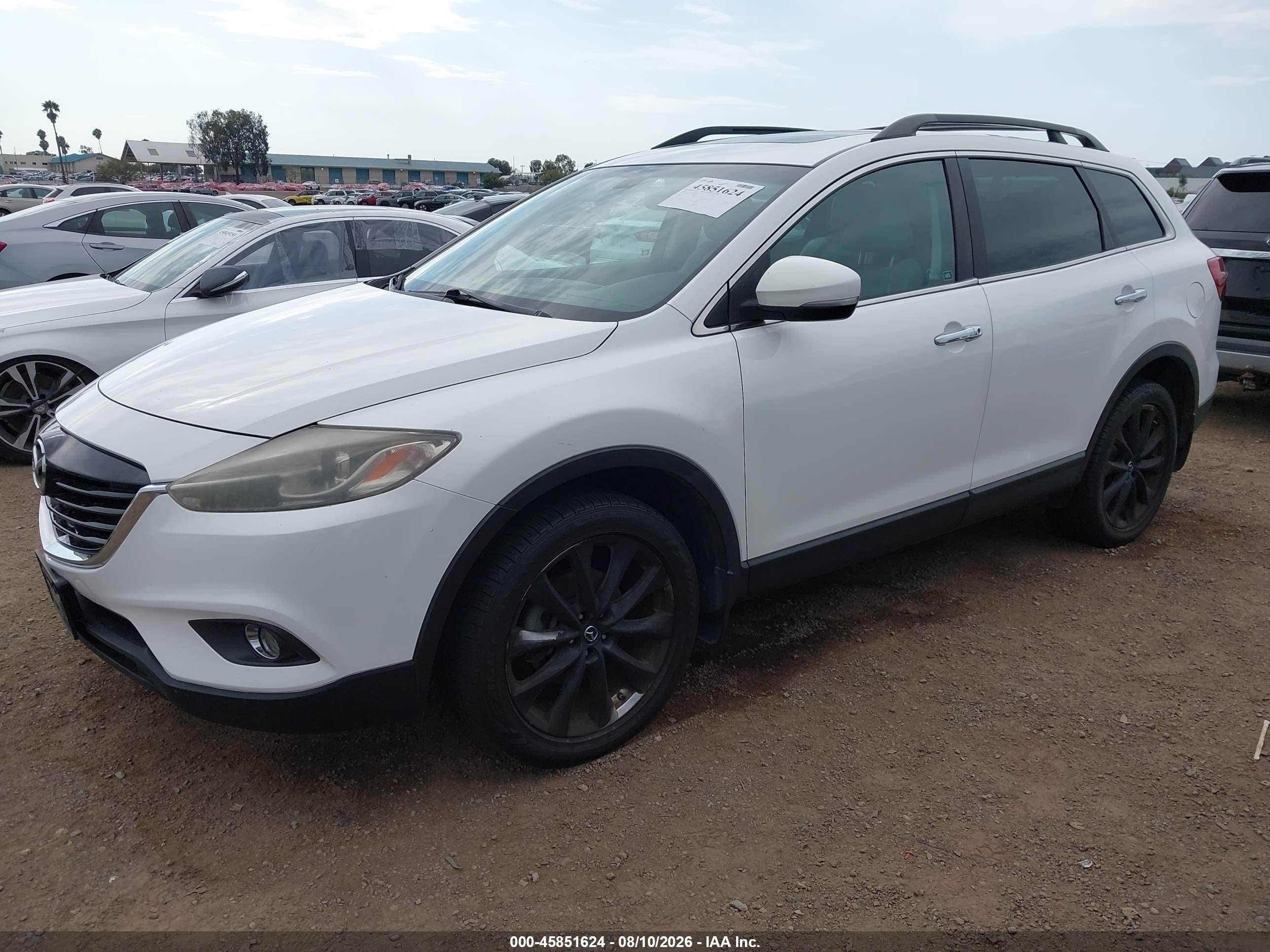 2015 Mazda Cx-9 Grand Touring White vin: JM3TB2DV8F0464694