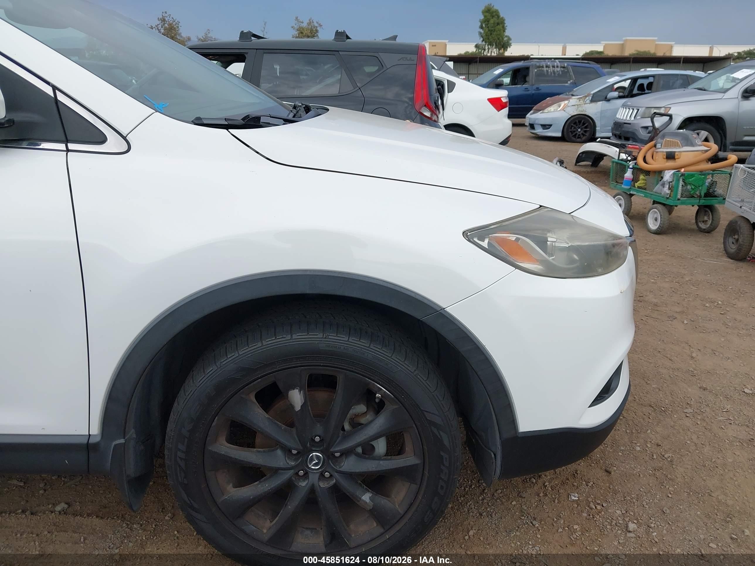2015 Mazda Cx-9 Grand Touring White vin: JM3TB2DV8F0464694