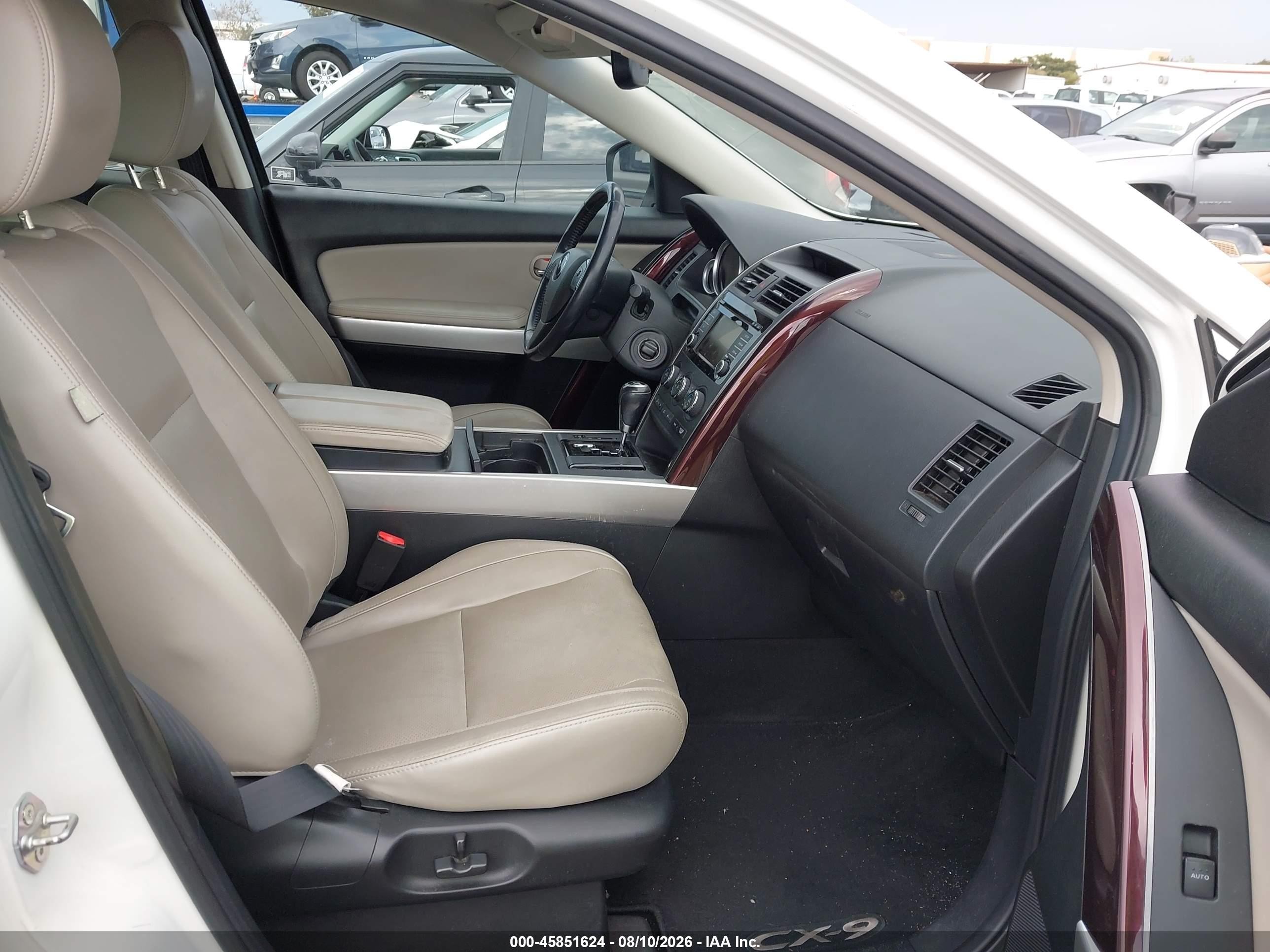 2015 Mazda Cx-9 Grand Touring White vin: JM3TB2DV8F0464694