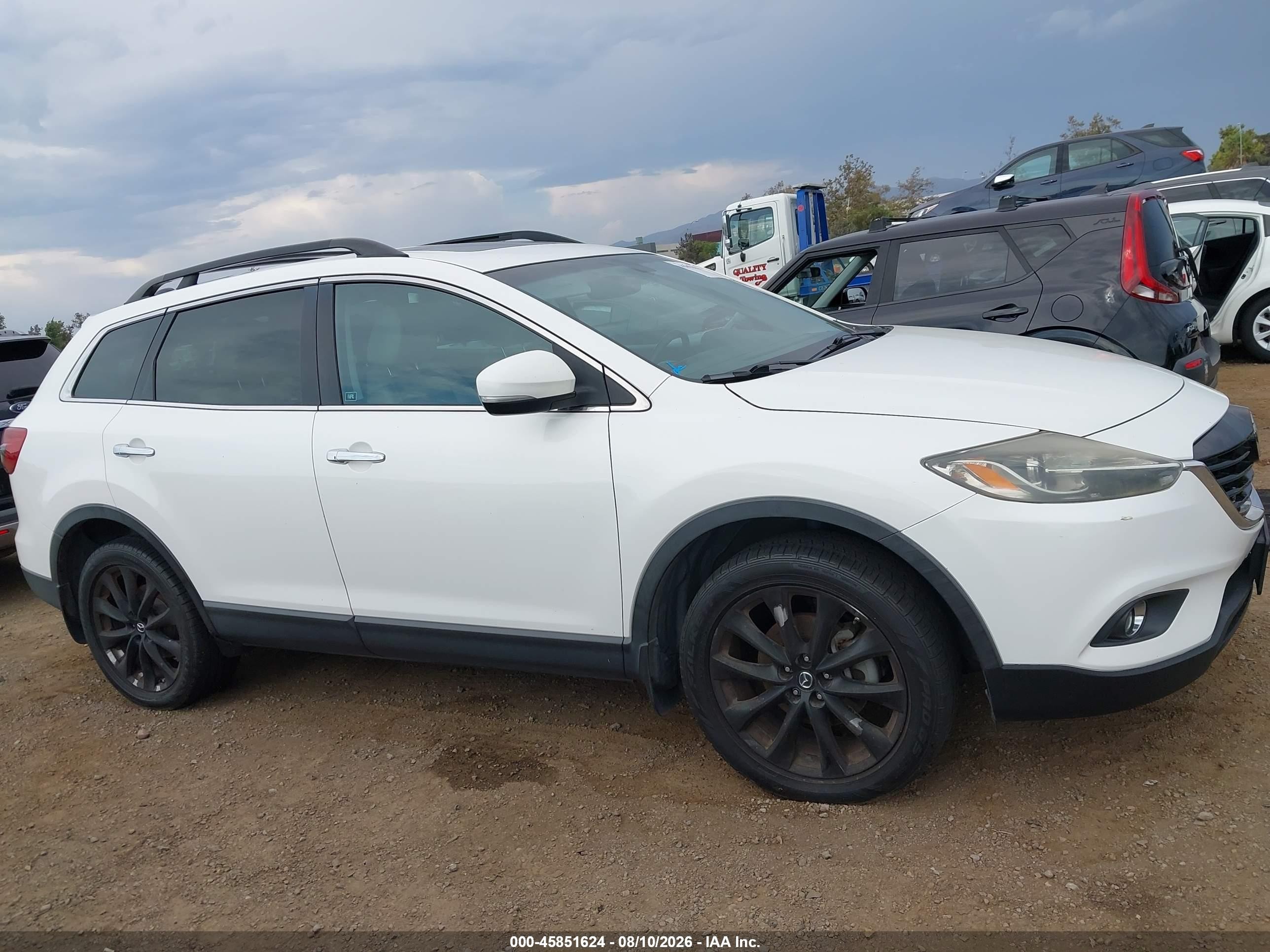 2015 Mazda Cx-9 Grand Touring White vin: JM3TB2DV8F0464694