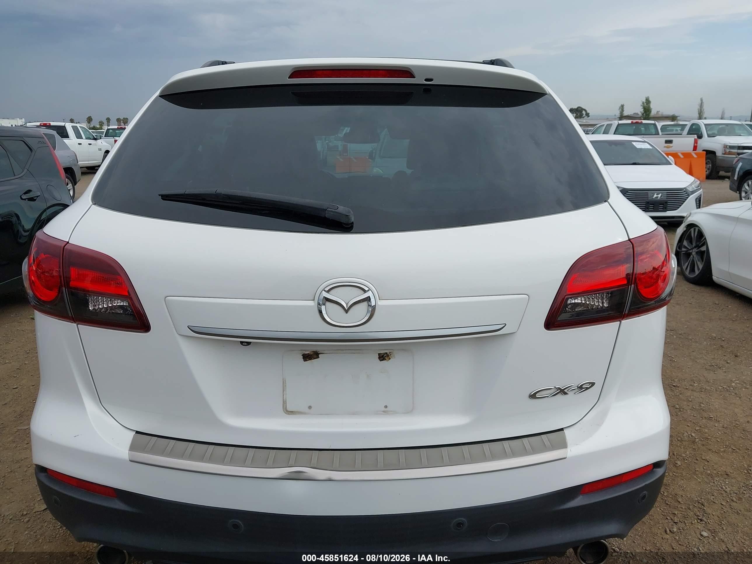 2015 Mazda Cx-9 Grand Touring White vin: JM3TB2DV8F0464694