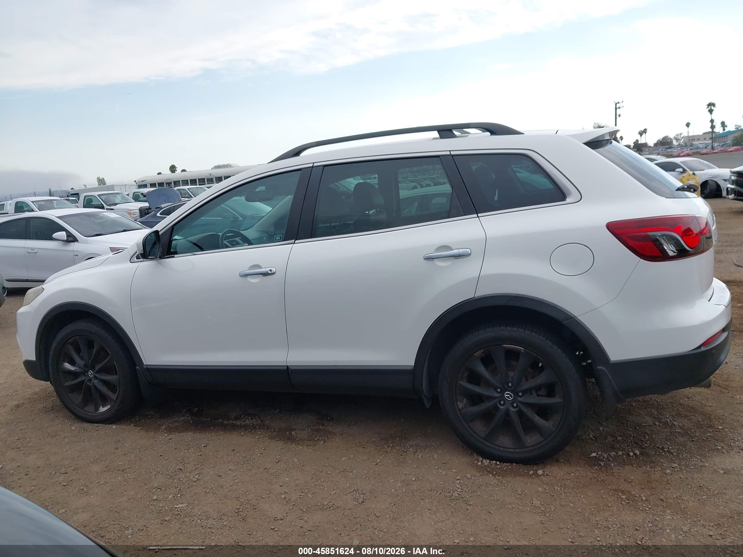 2015 Mazda Cx-9 Grand Touring White vin: JM3TB2DV8F0464694