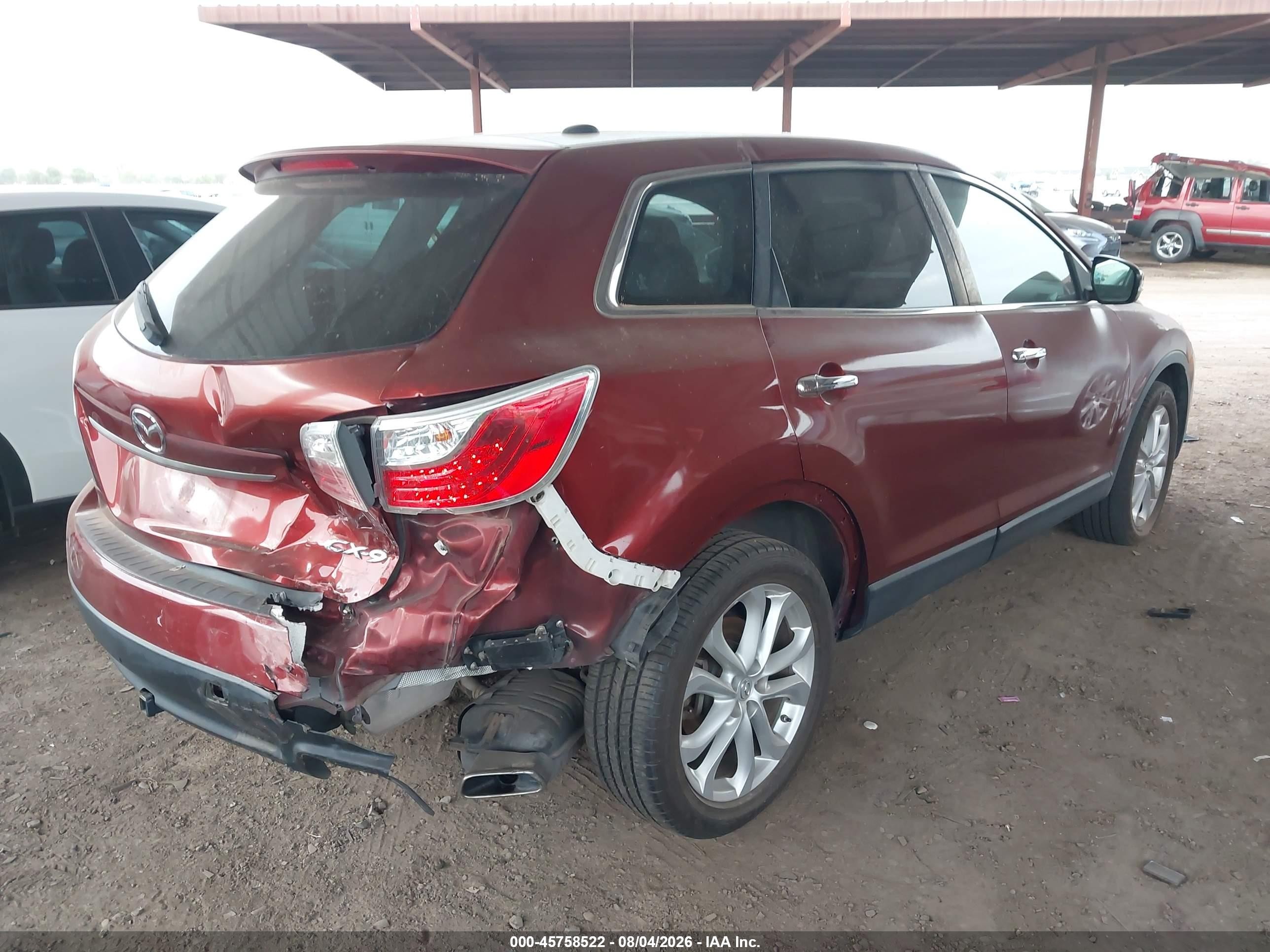2011 Mazda Cx-9 Grand Touring Maroon vin: JM3TB2DVXB0320770