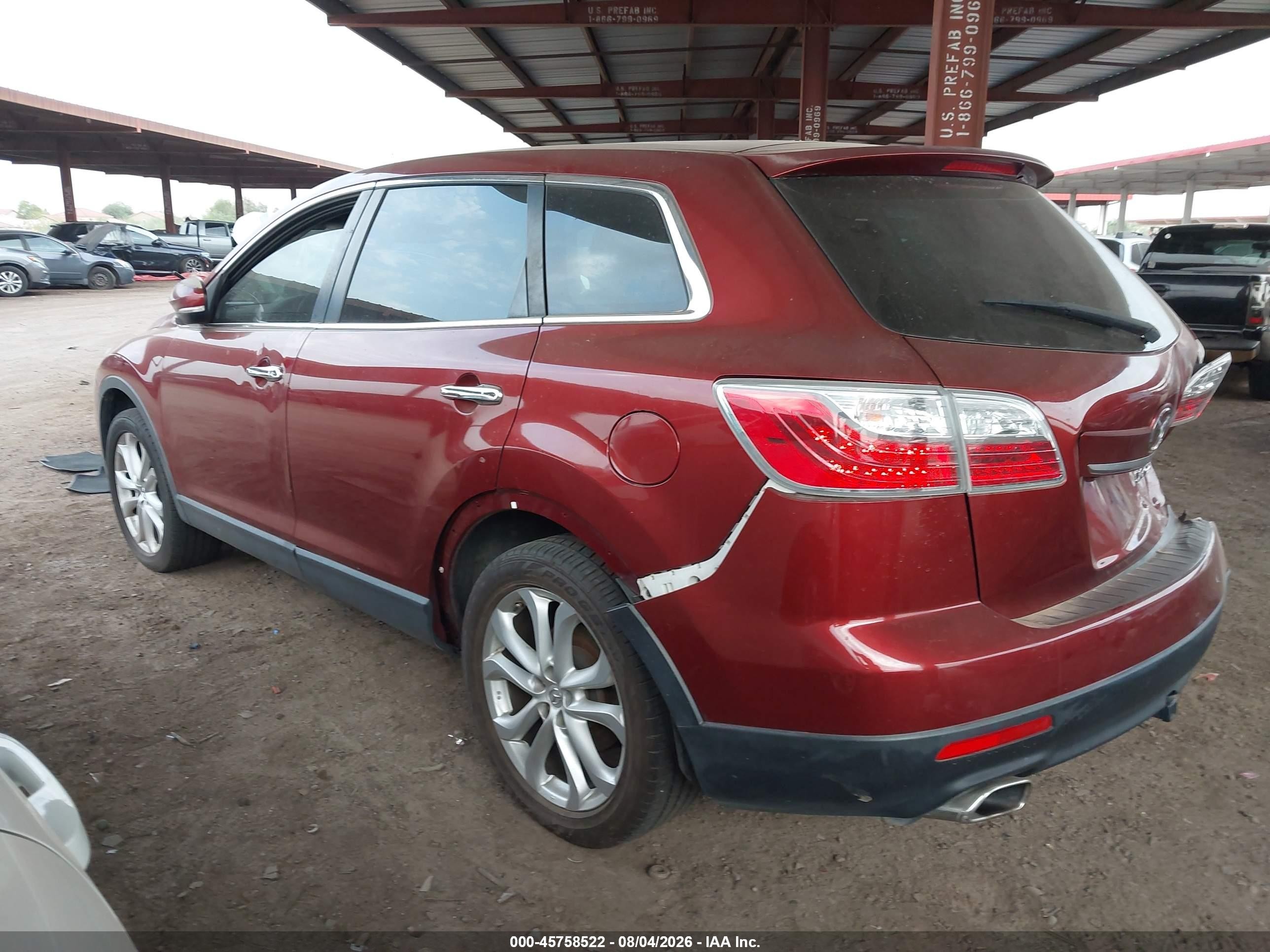 2011 Mazda Cx-9 Grand Touring Maroon vin: JM3TB2DVXB0320770