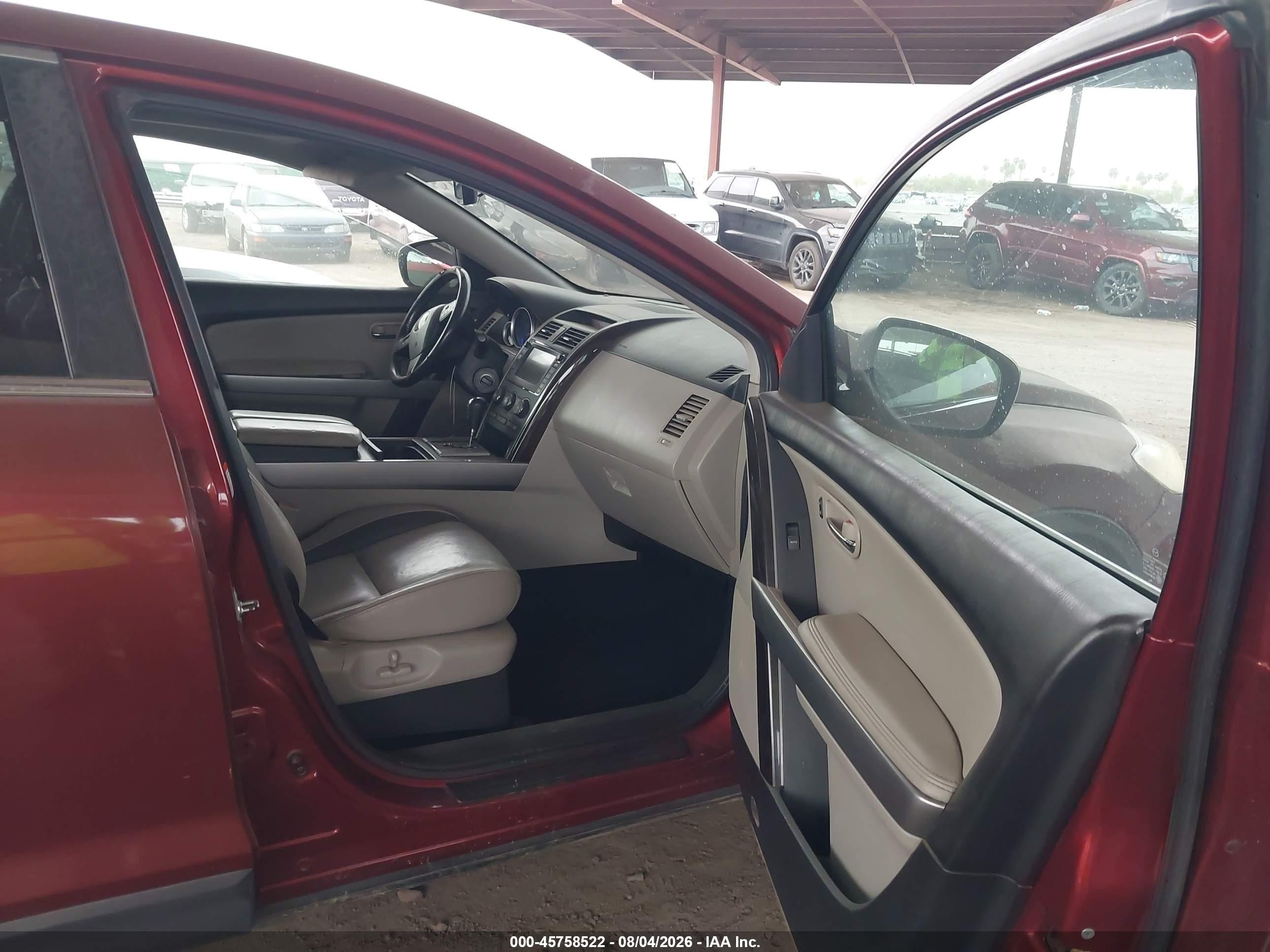 2011 Mazda Cx-9 Grand Touring Maroon vin: JM3TB2DVXB0320770