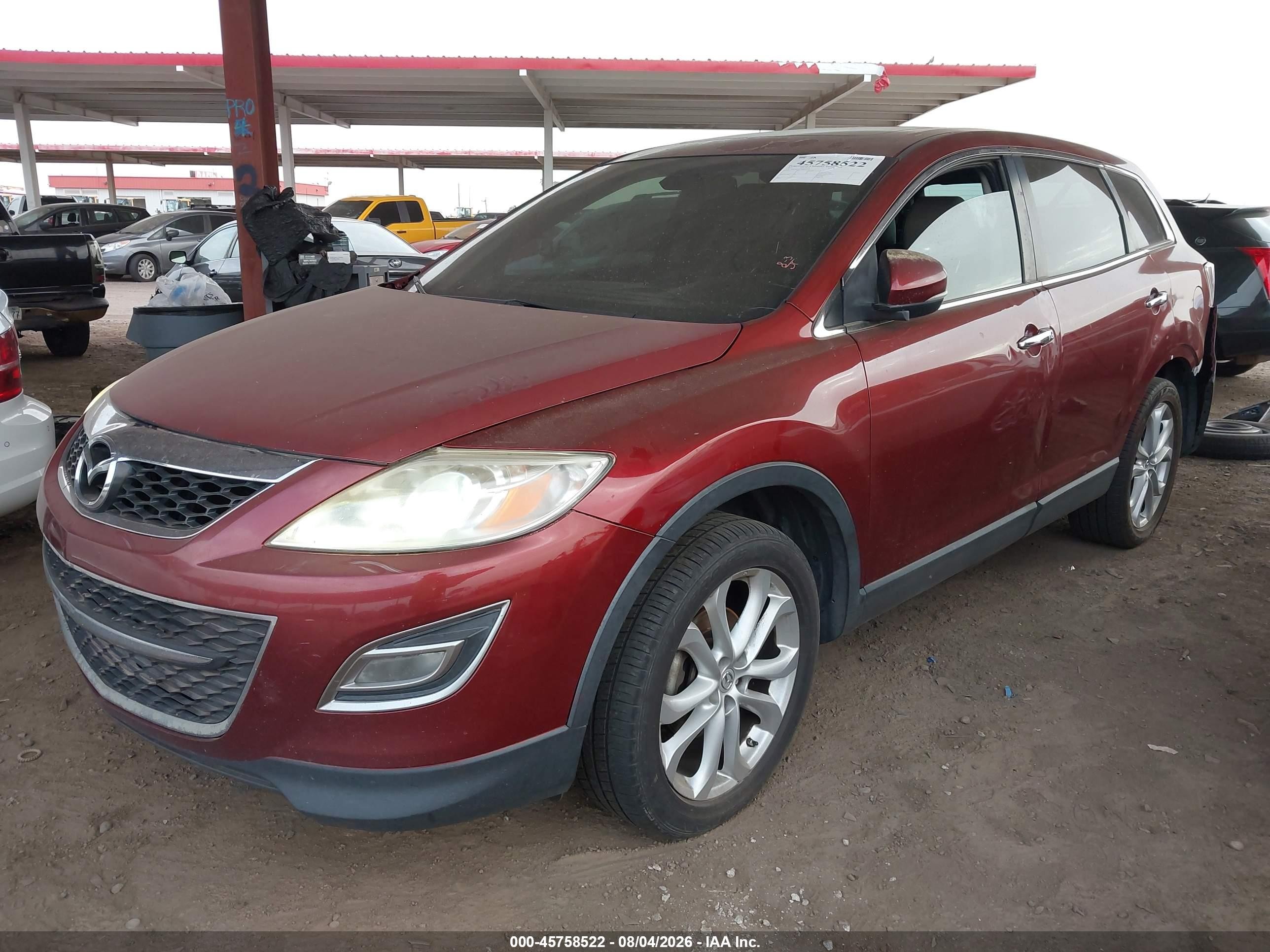 2011 Mazda Cx-9 Grand Touring Maroon vin: JM3TB2DVXB0320770