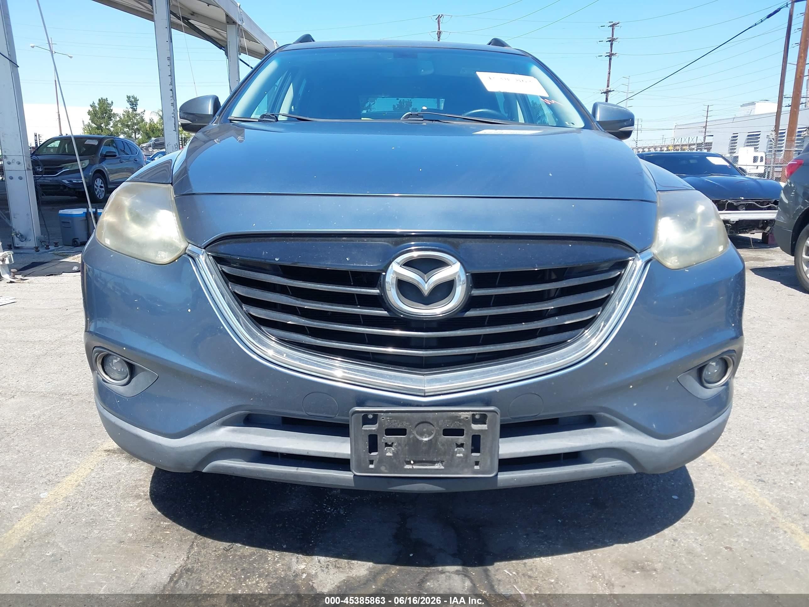 2014 Mazda Cx-9 Grand Touring Blue vin: JM3TB2DVXE0442971