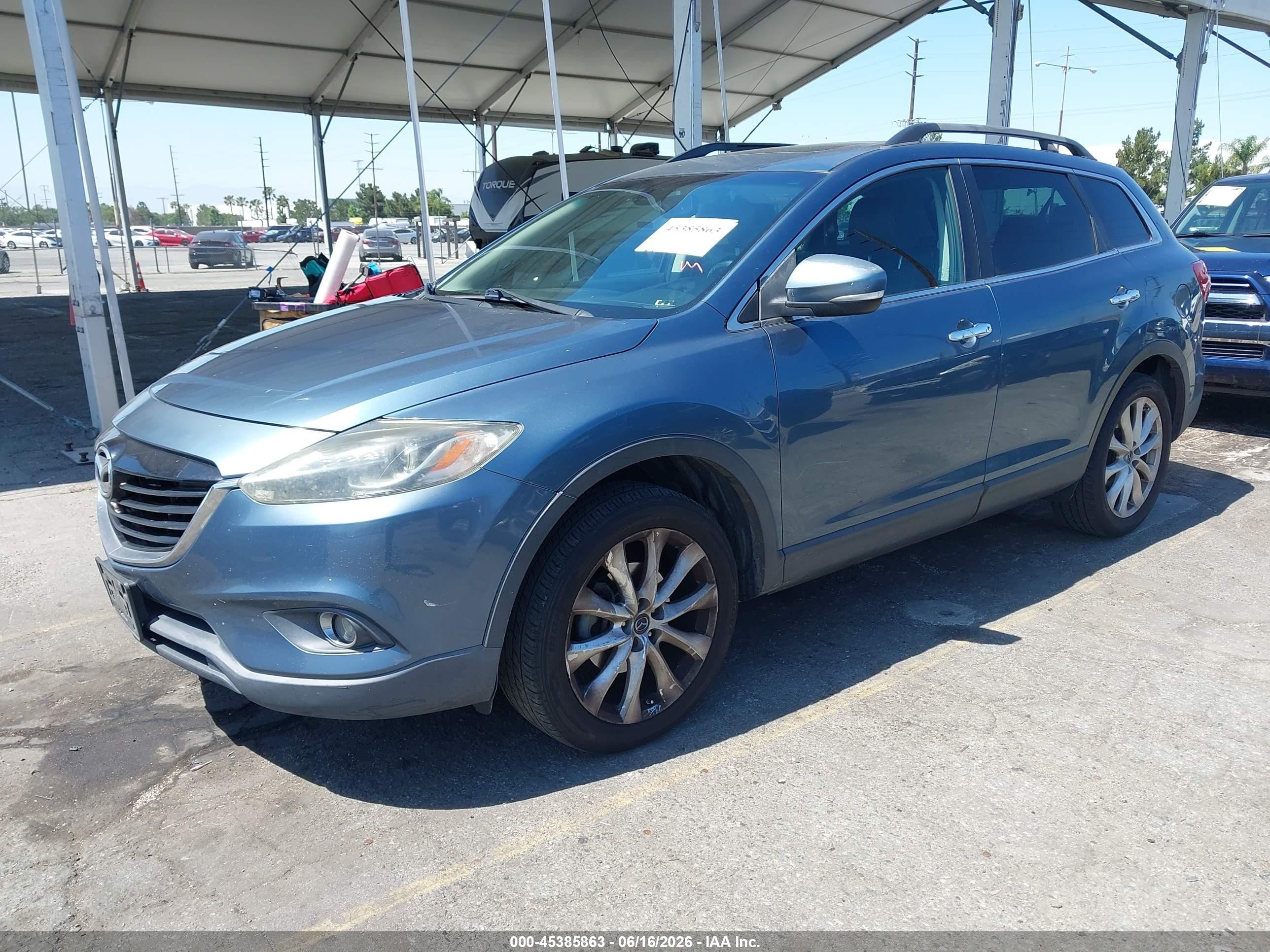 2014 Mazda Cx-9 Grand Touring Blue vin: JM3TB2DVXE0442971