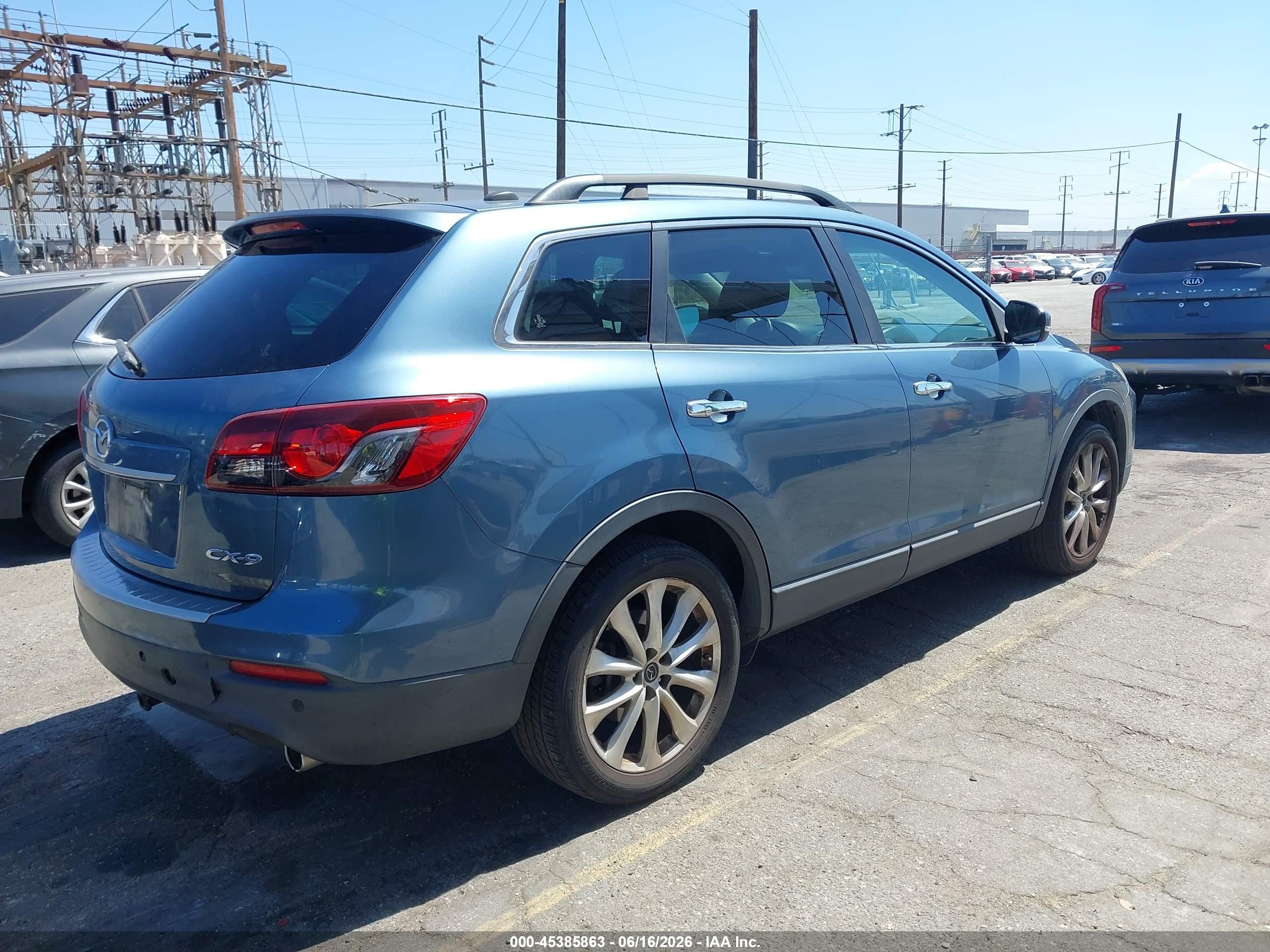 2014 Mazda Cx-9 Grand Touring Blue vin: JM3TB2DVXE0442971